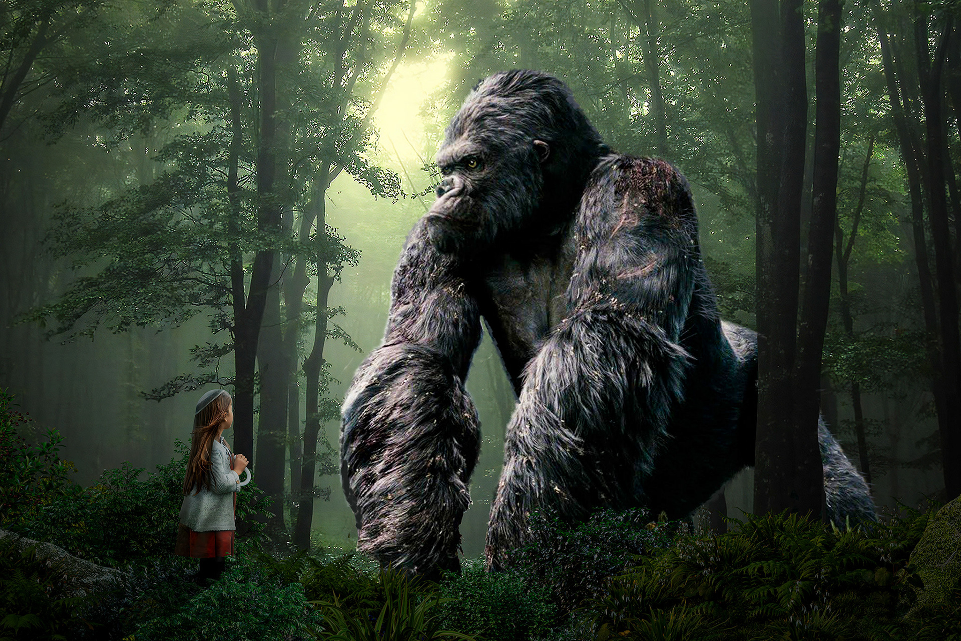 king kong and a small girl