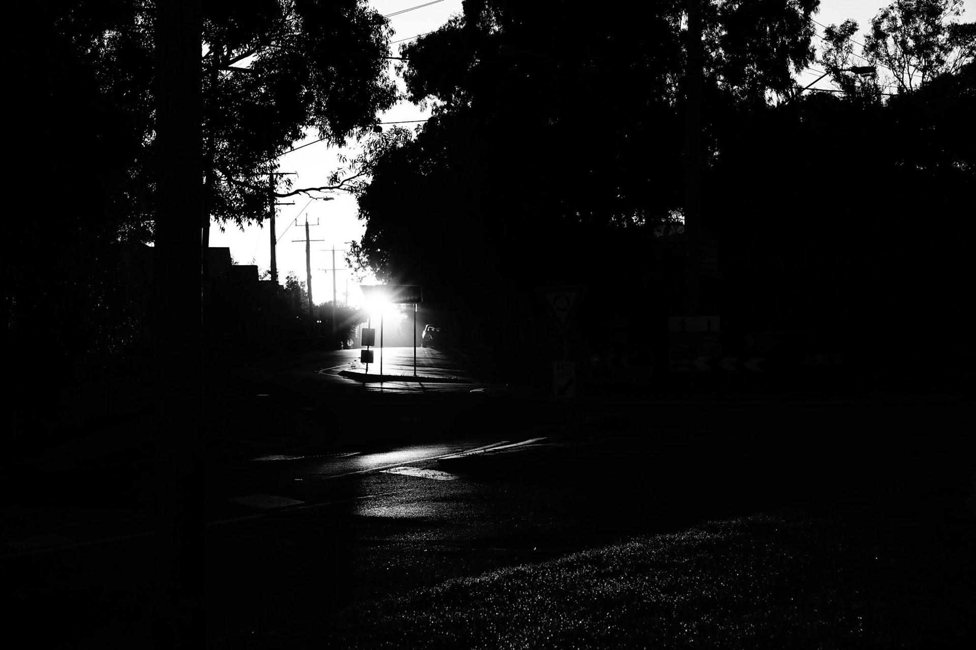 Sunrise down Kinglake Road - Hurstbridge