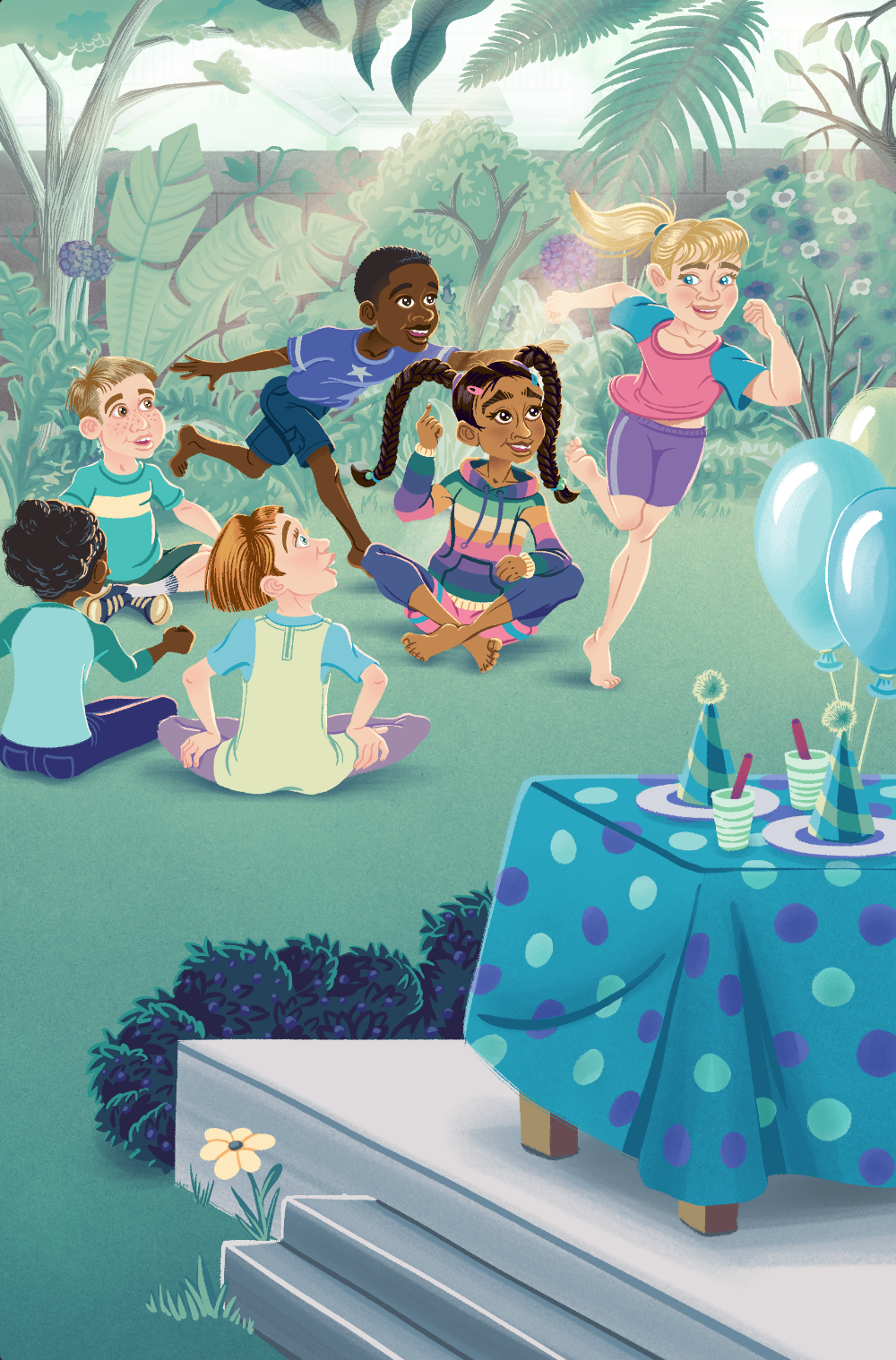 Kids play "Hot Potato" at a birthday party