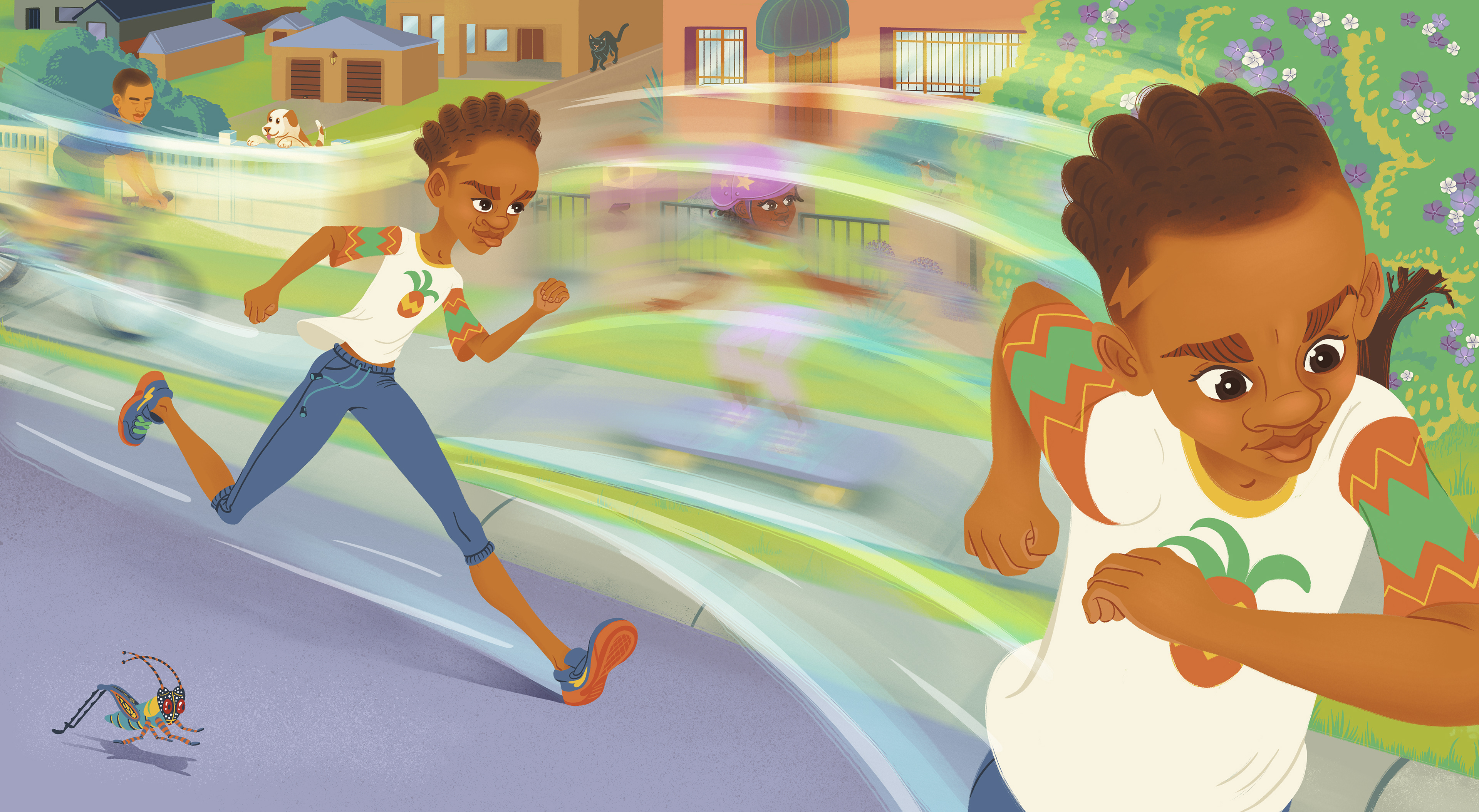 "When I Slow Down" - Main character running fast.