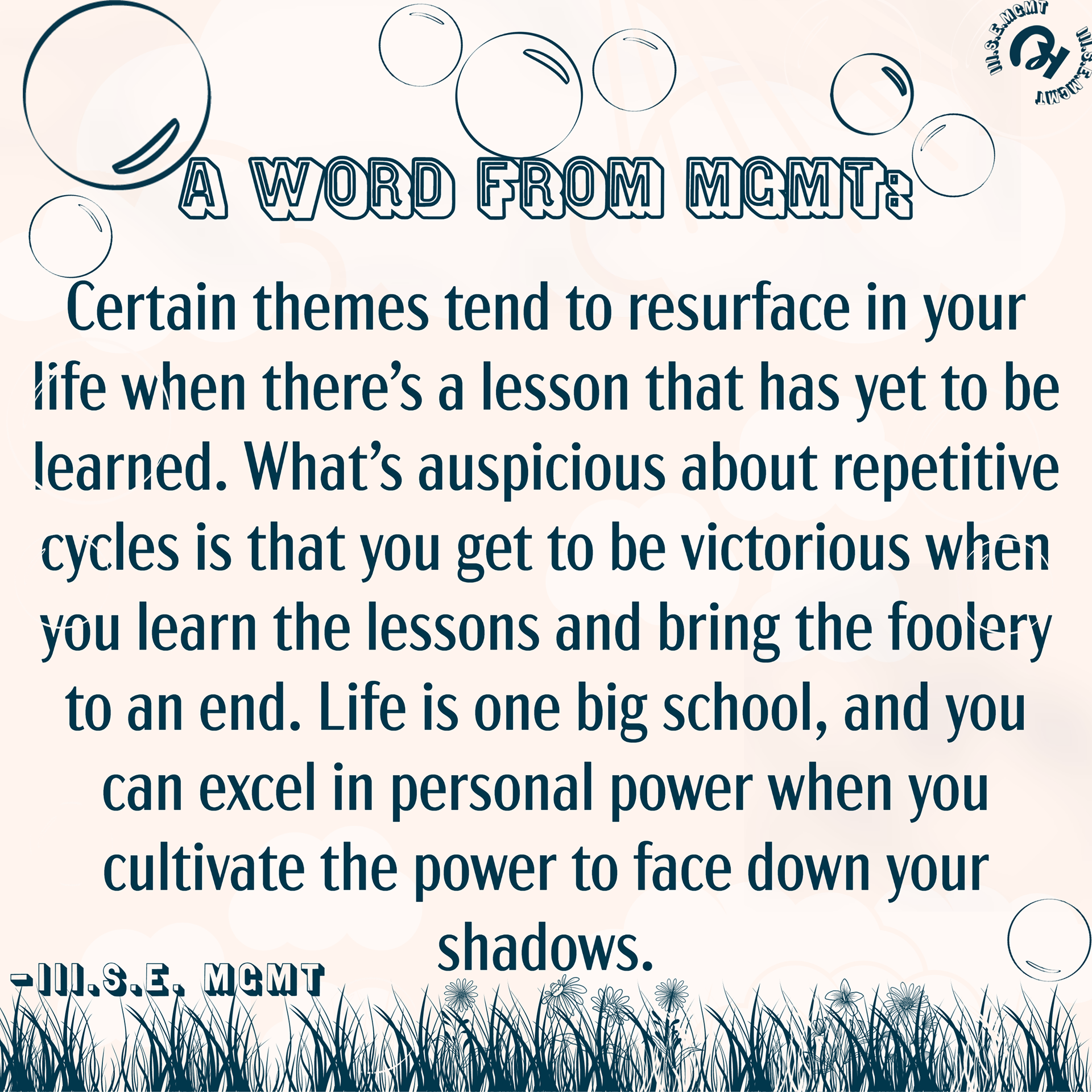 A Word from MGMT: #lessonslearned #lessonsforlife #blessings #truth #healingtrauma #healingjourney #spiritualguidance #spirituality #wellness #wellbeing