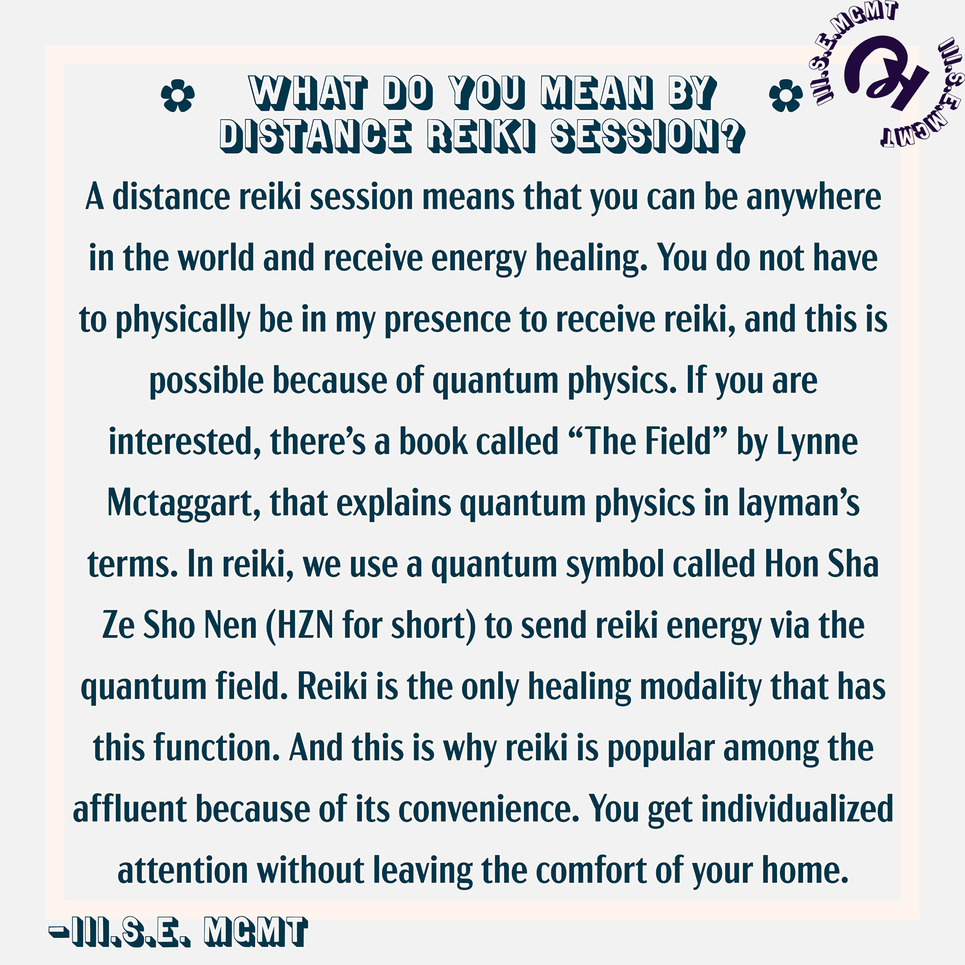 What do you mean by "distance reiki session?"