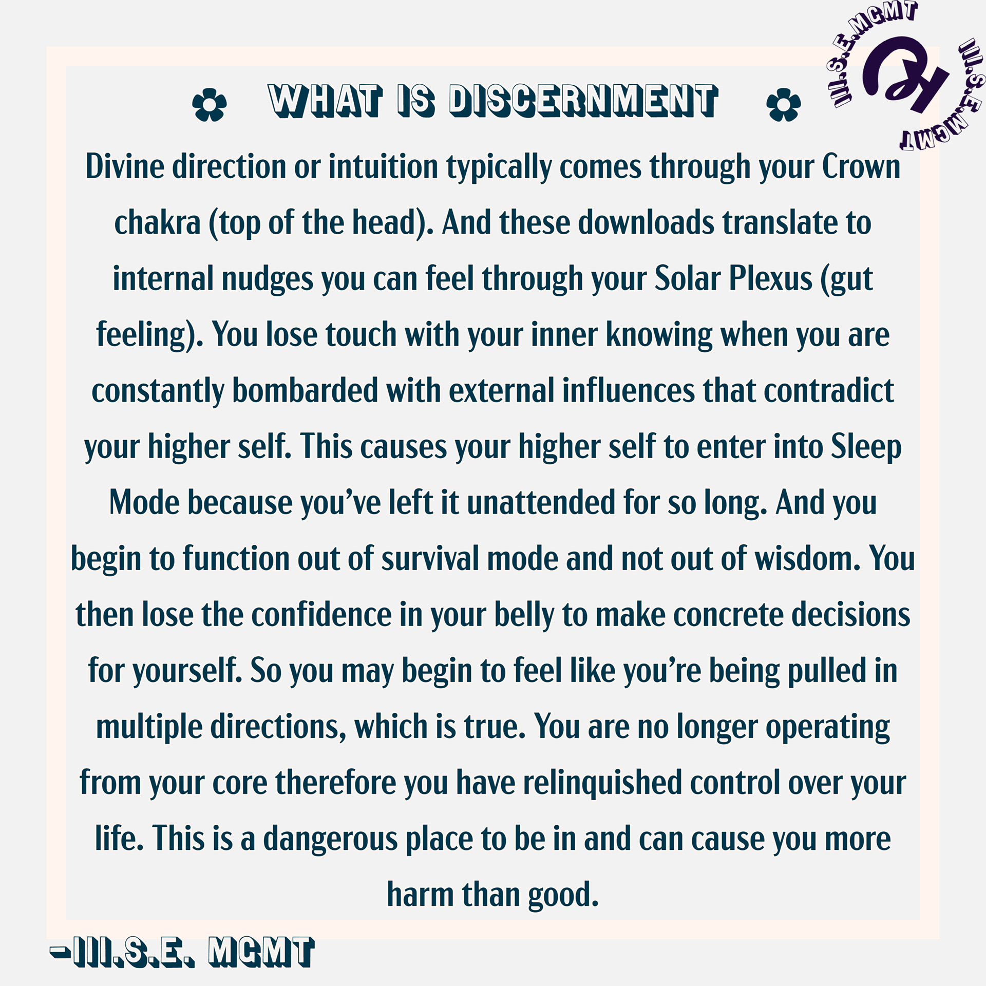What is discernment?