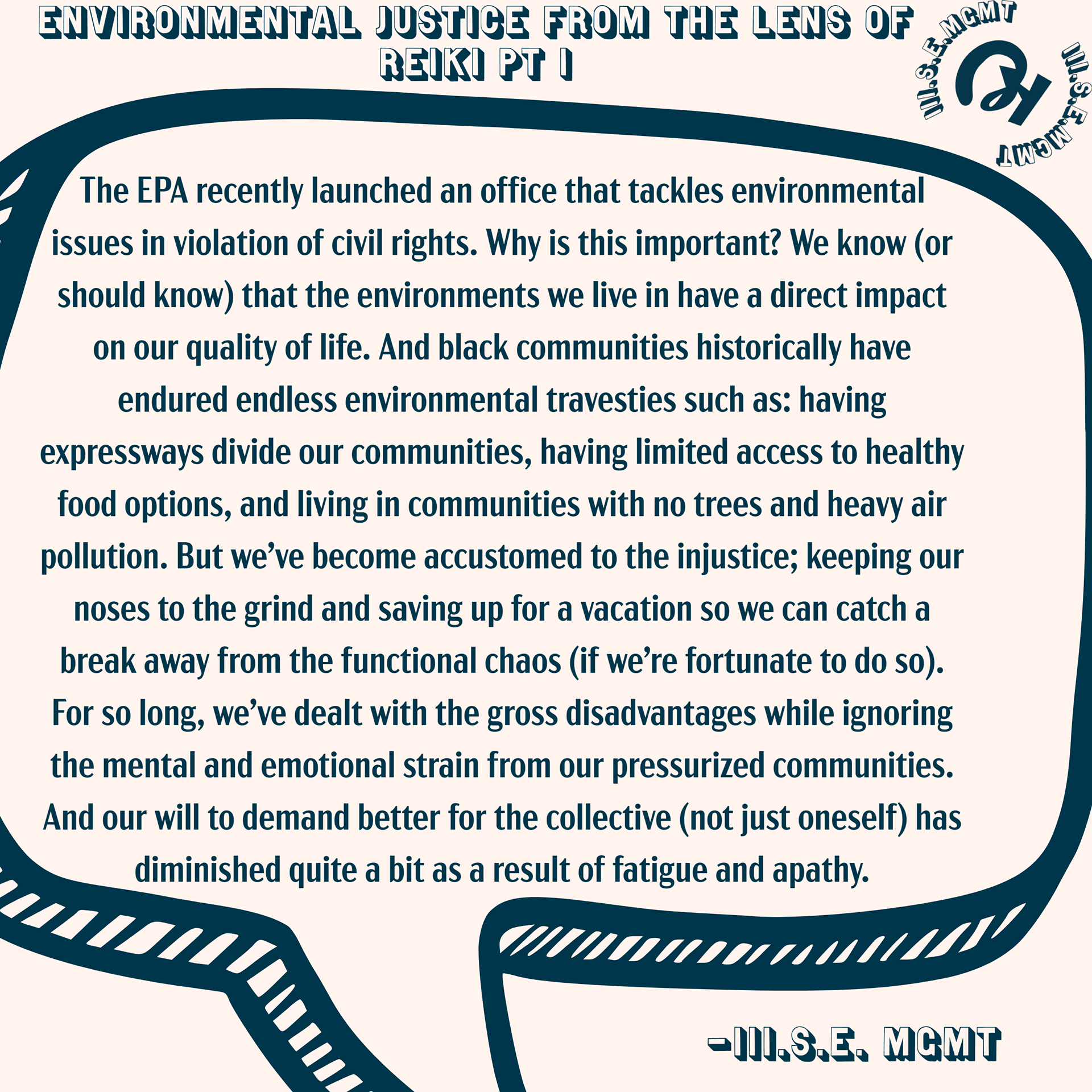 Environmental Justice from the lens of Reiki part one: Your external world is a revelation of your internal world. And an injustice to one is an injustice to all.