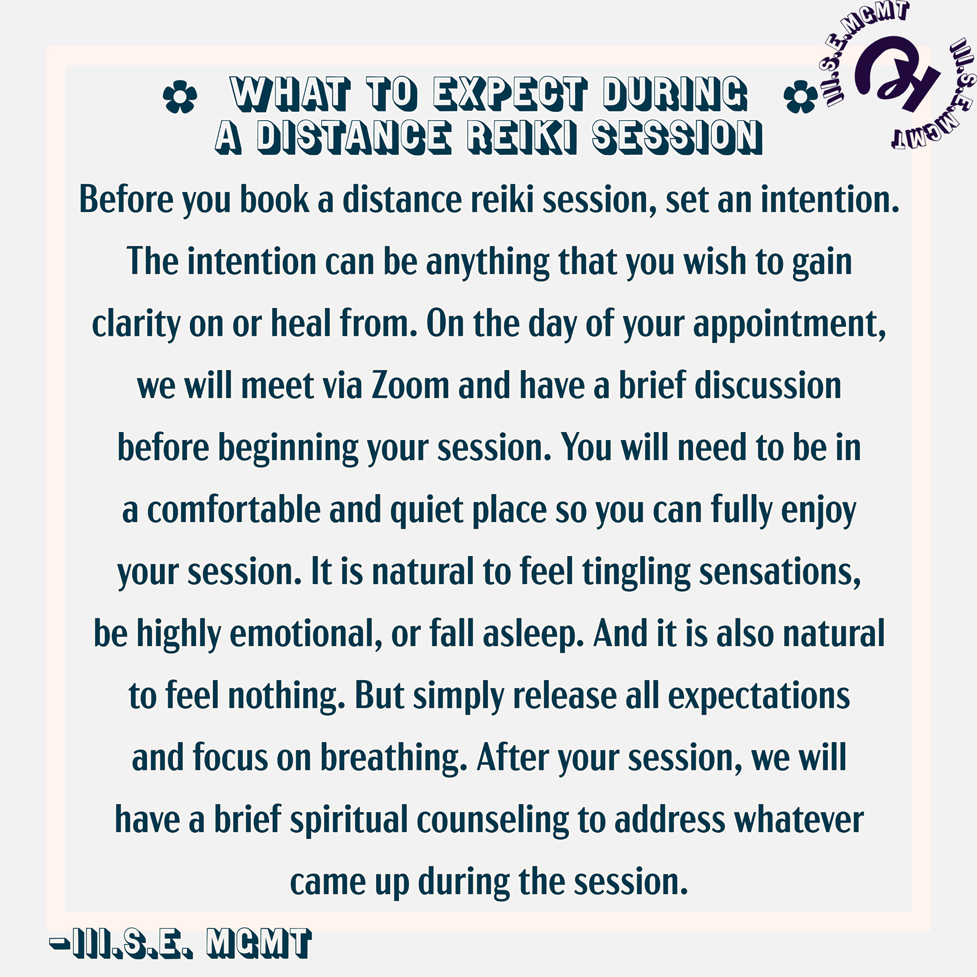 What to expect during a distance reiki session.