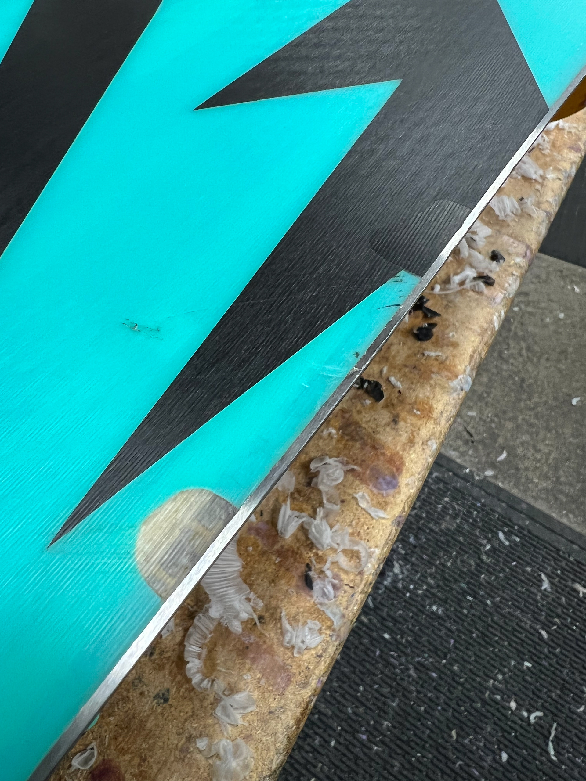 Clear and black coreshot repair final product