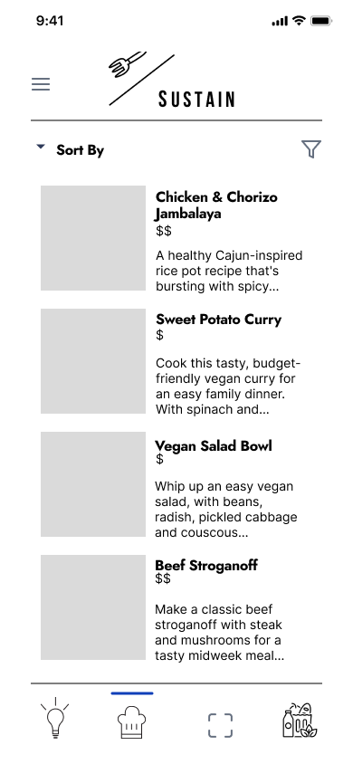 First draft of Generated Recipes