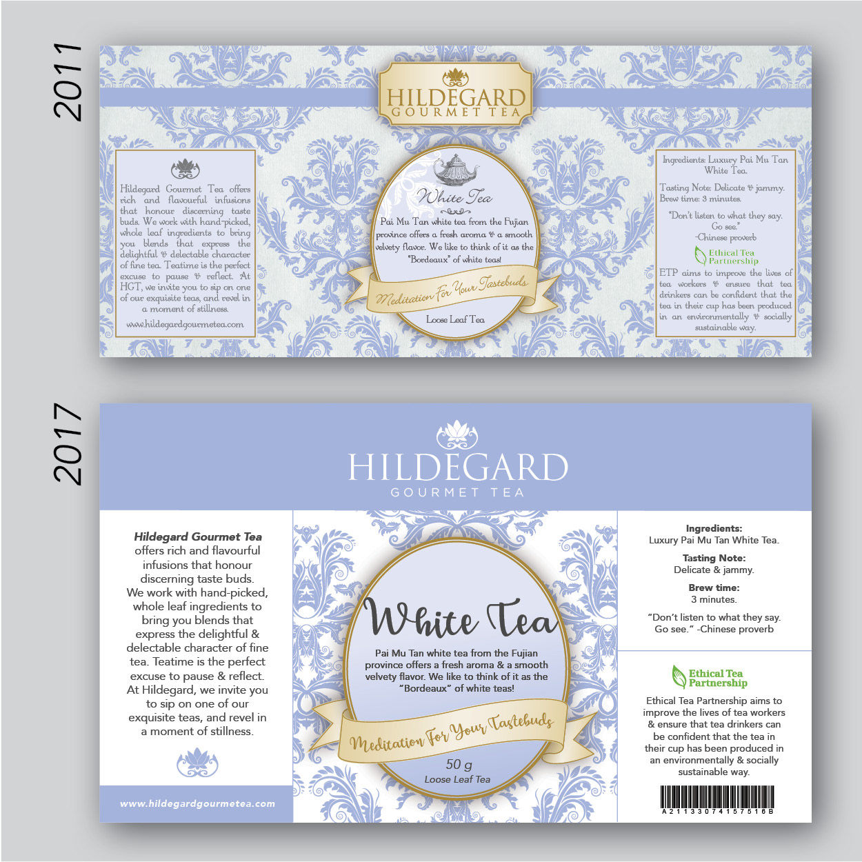 Hildegard Gourmet Tea Label Redesign