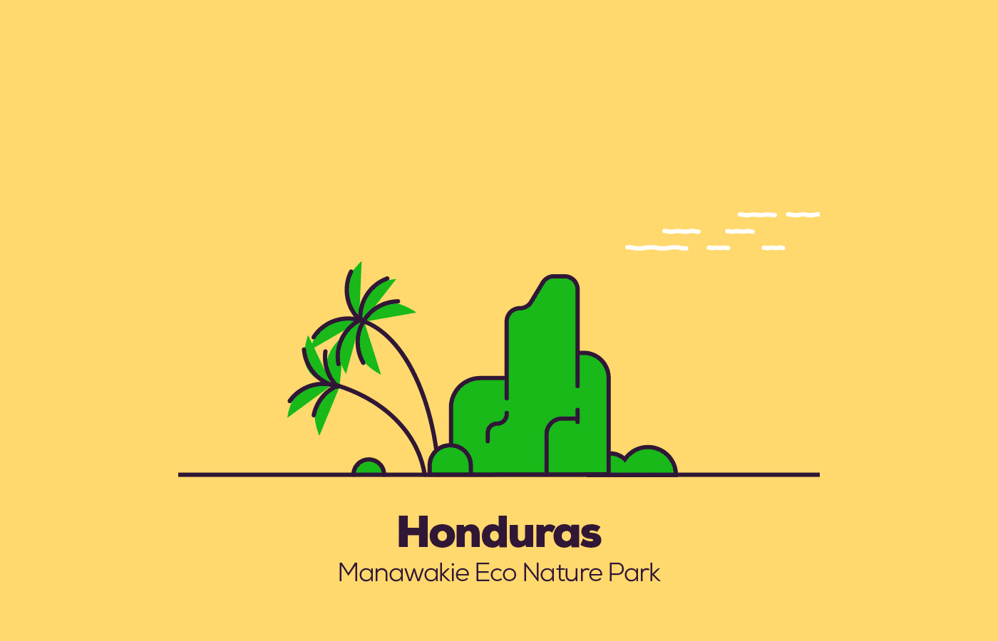 Editorial illustration showing famous tourist destinations around the world.