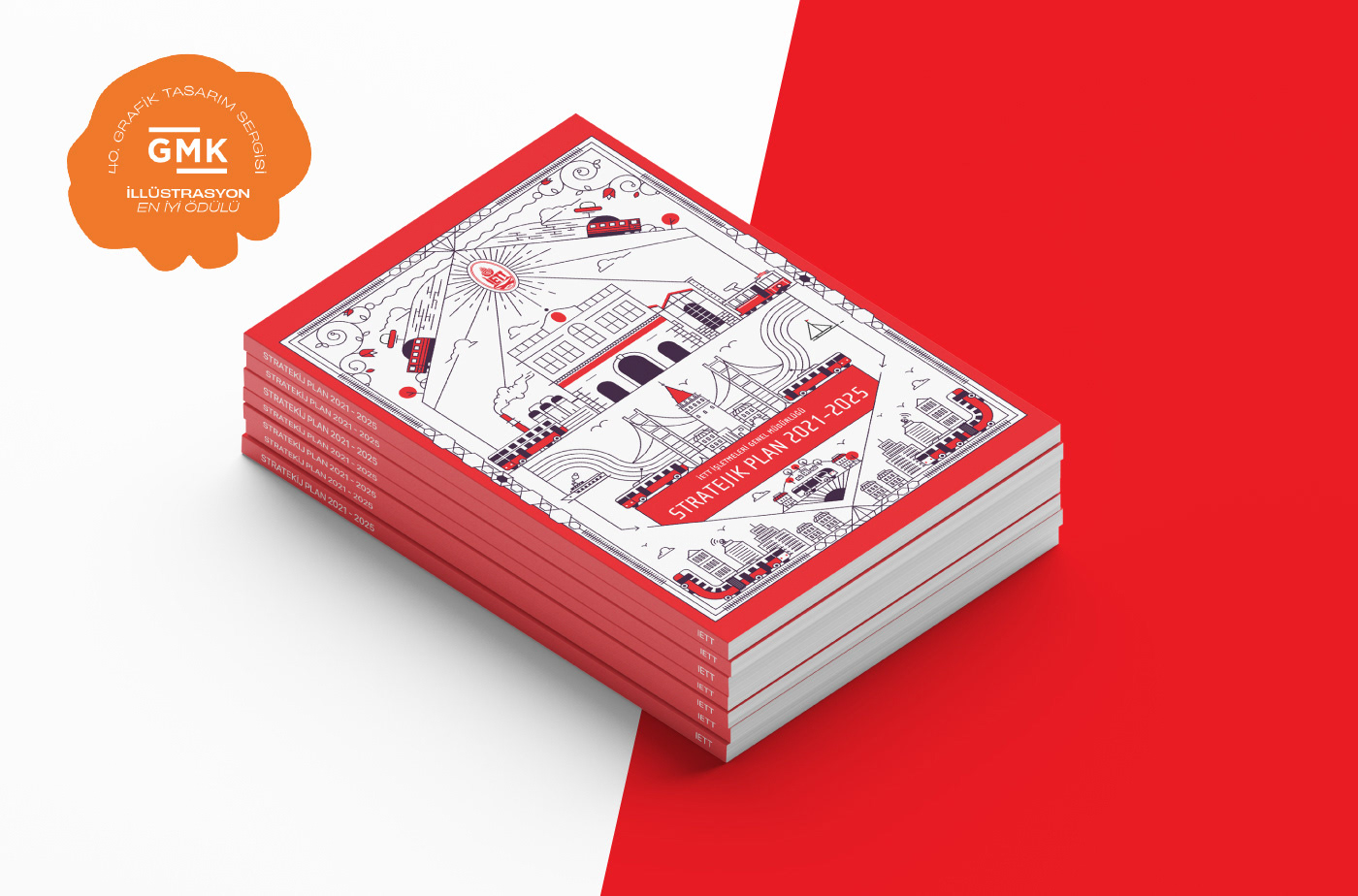 Line illustrations and icons created for Istanbul’s public transportation system IETT.