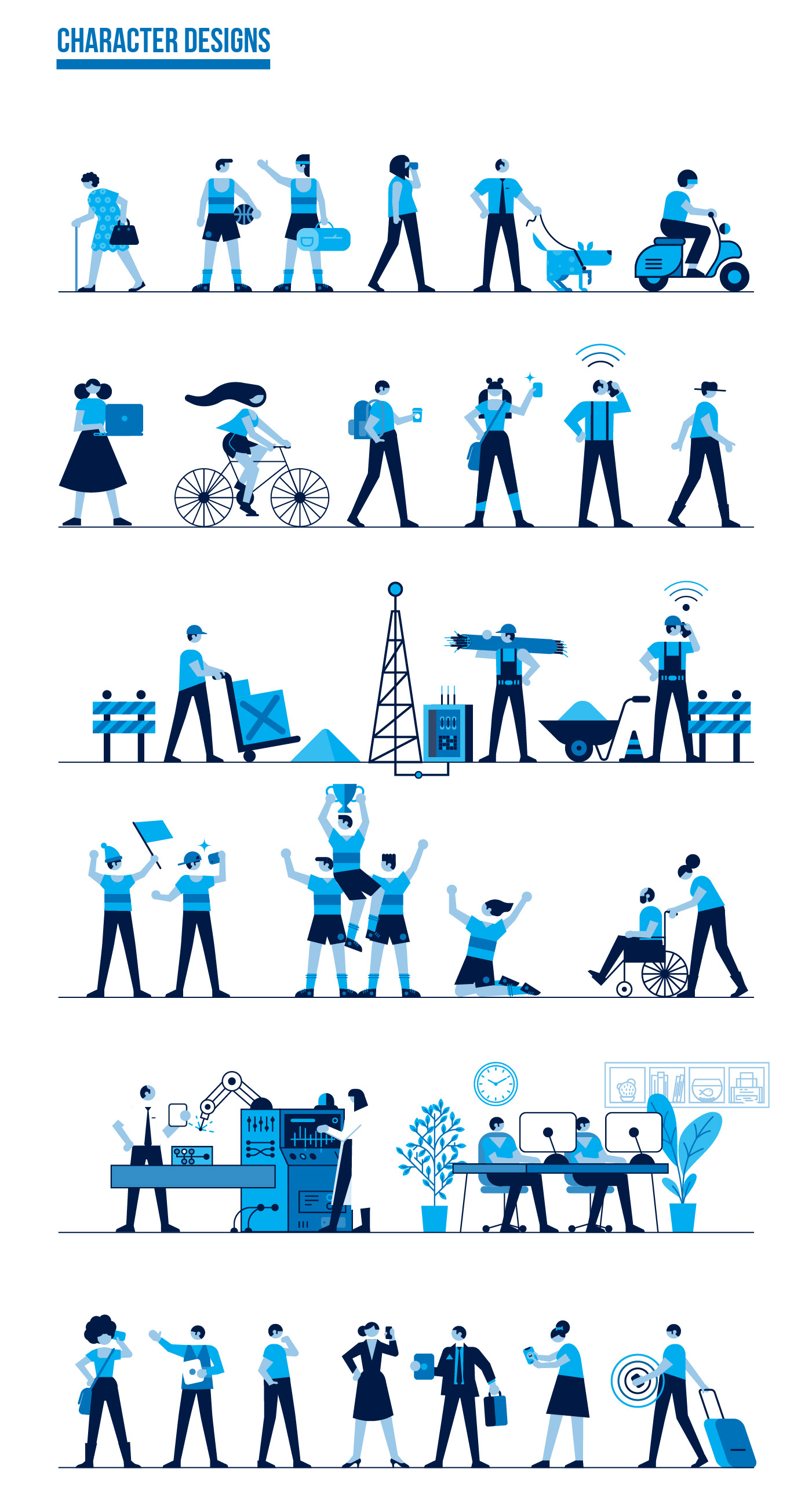 Smart city infrastructure illustration created for BAI Communications.