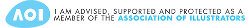 Association of Illustrators (AOI) member badge