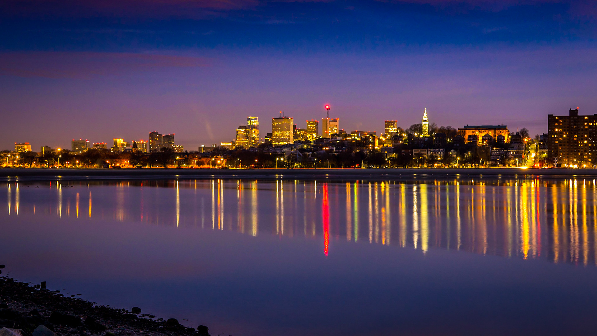 Boston skyline at dawn