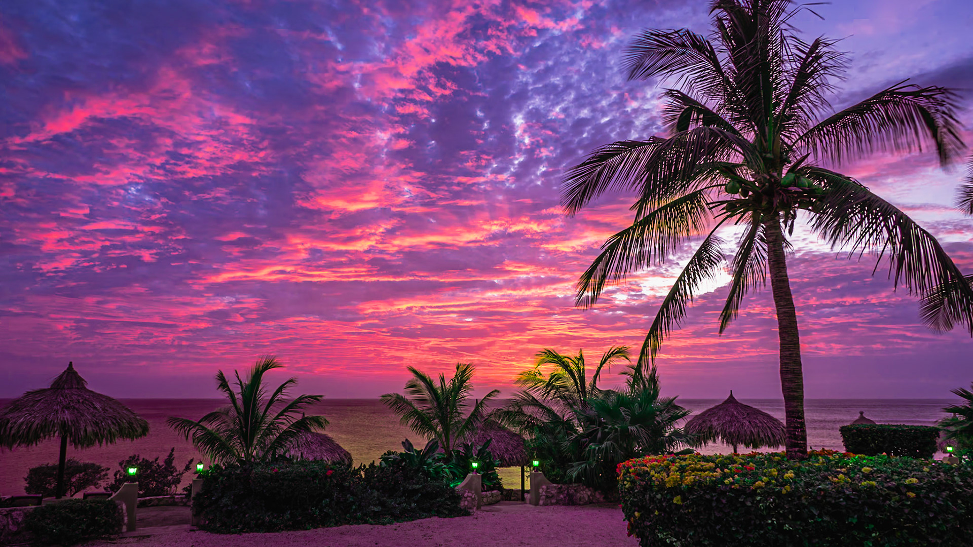 Sunset at Lagun Blou Curacao