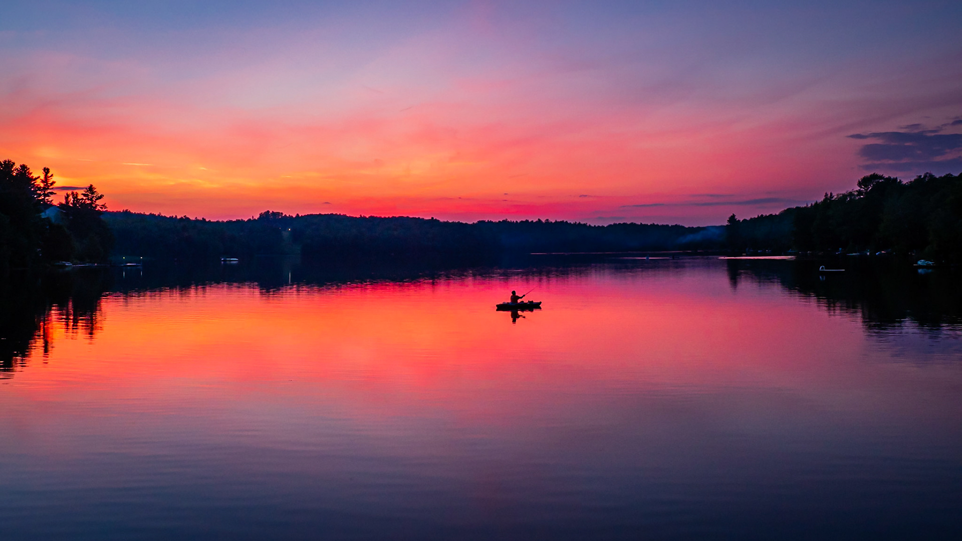 Sunset Lower Highland Lake, Goshen, MA