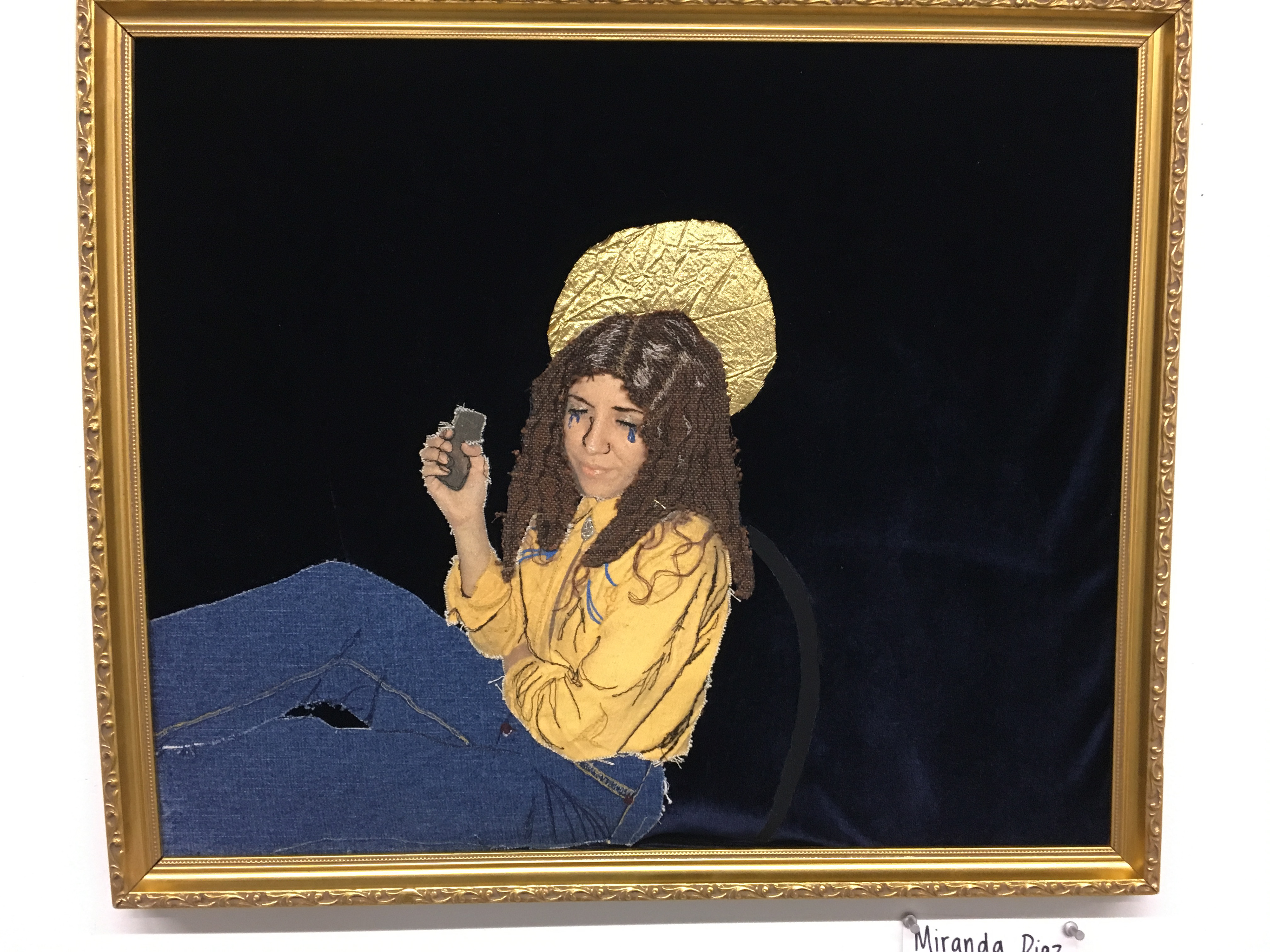 Weeping Madonna with Flip Phone