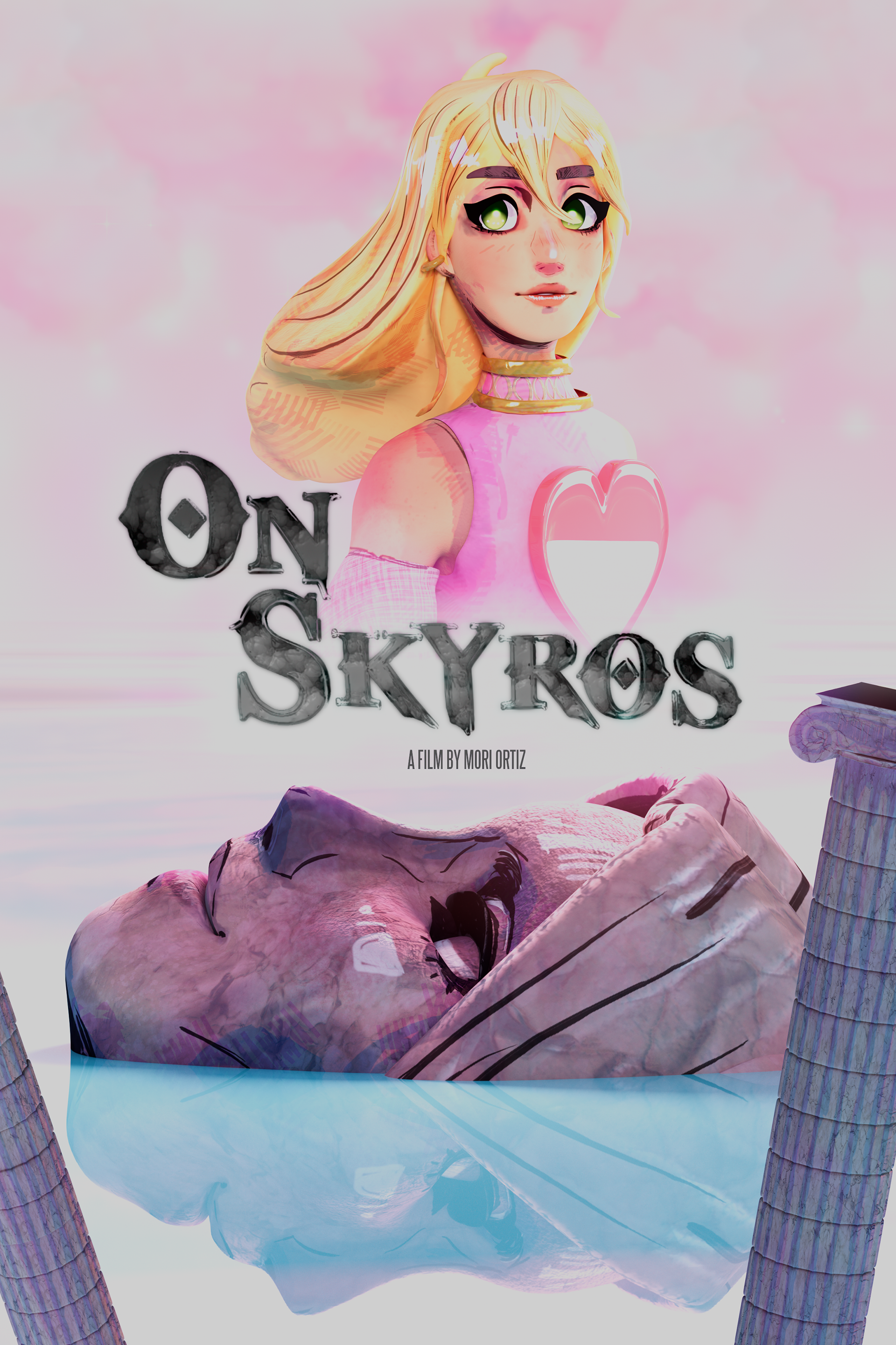 3D illustrated poster for my Short film