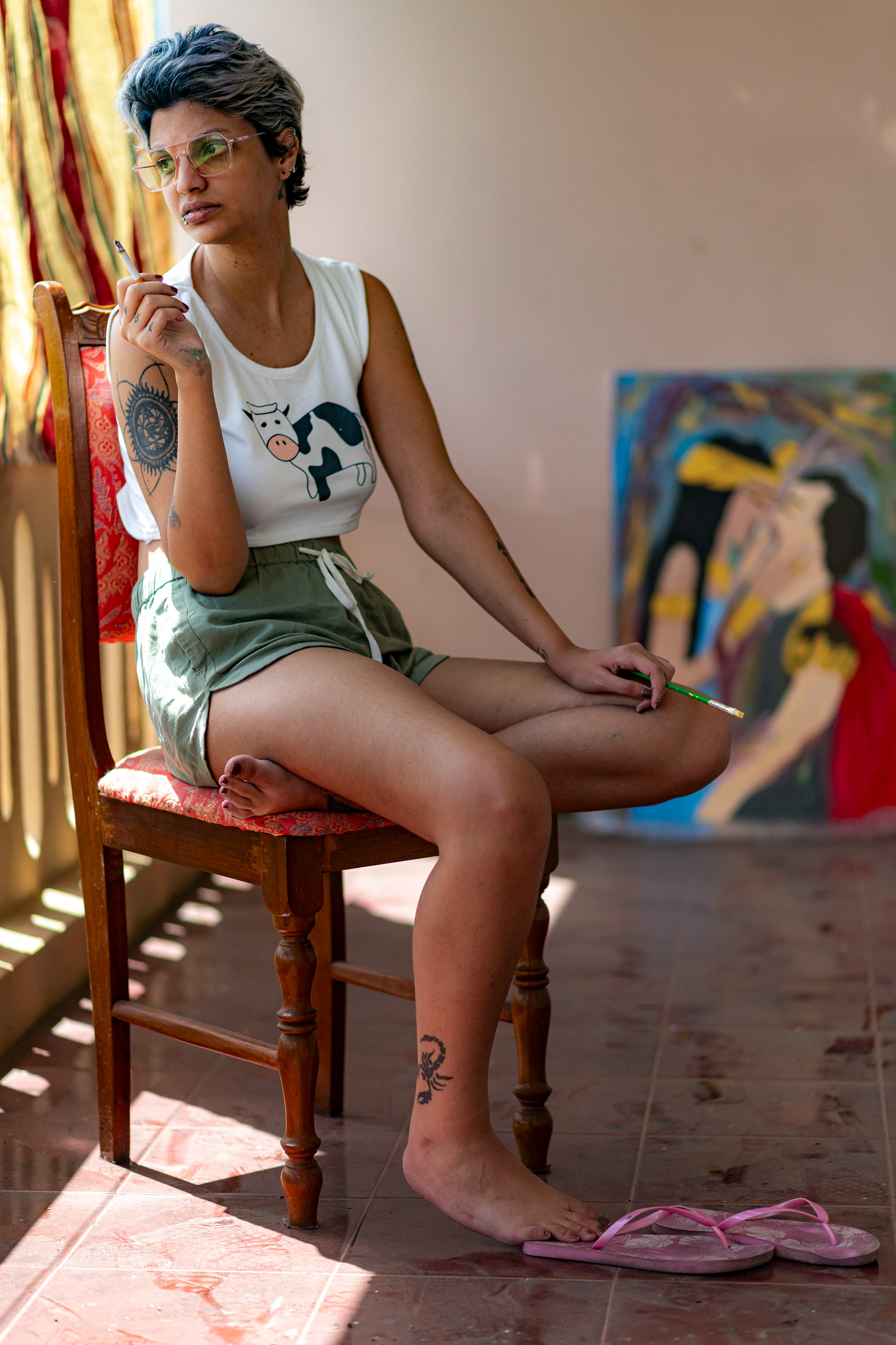 Portrait of activist & artist Noha Abeer. Mauritius 2025