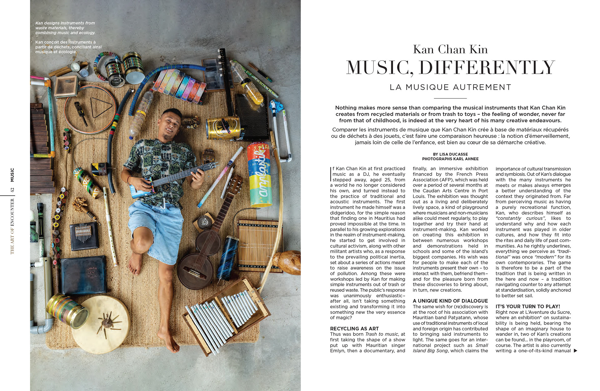 Portrait de Kan Chan Kin. Beachcomber Magazine. Maurice 2023