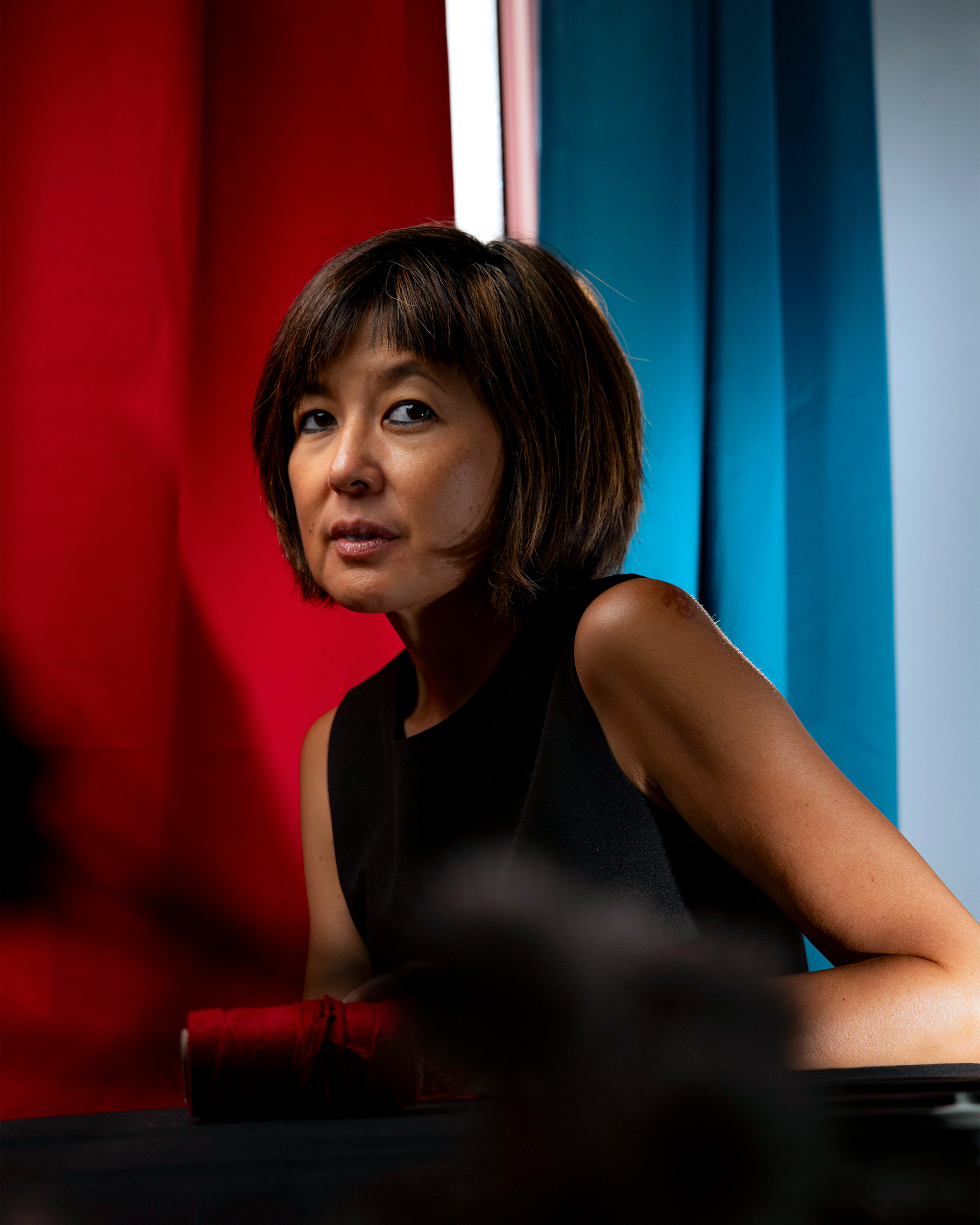 Craftivist Nathalie Leung Shing. Grand-Baie, Mauritius 2025