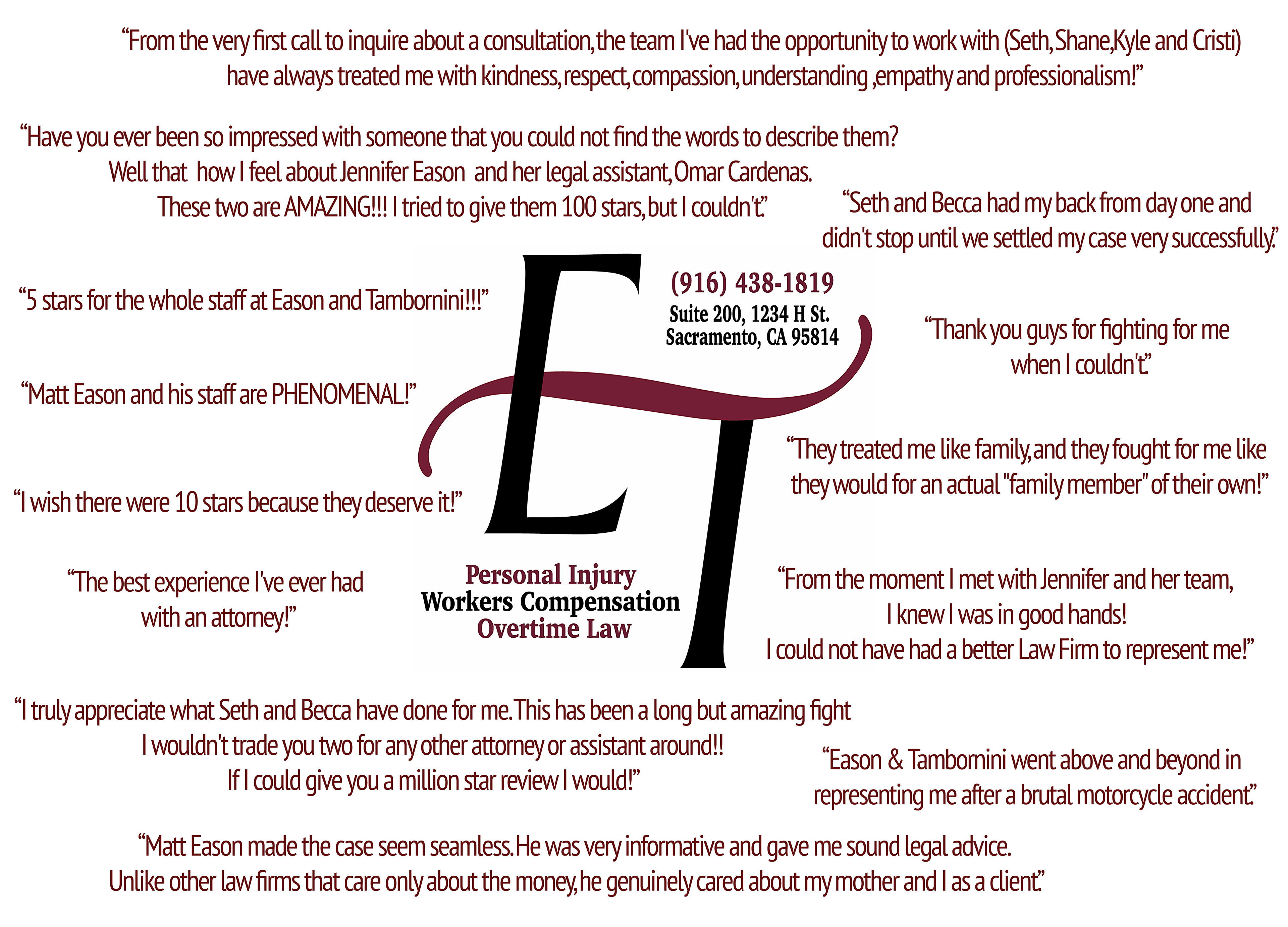 Logo Graphic With Reviews From Clients