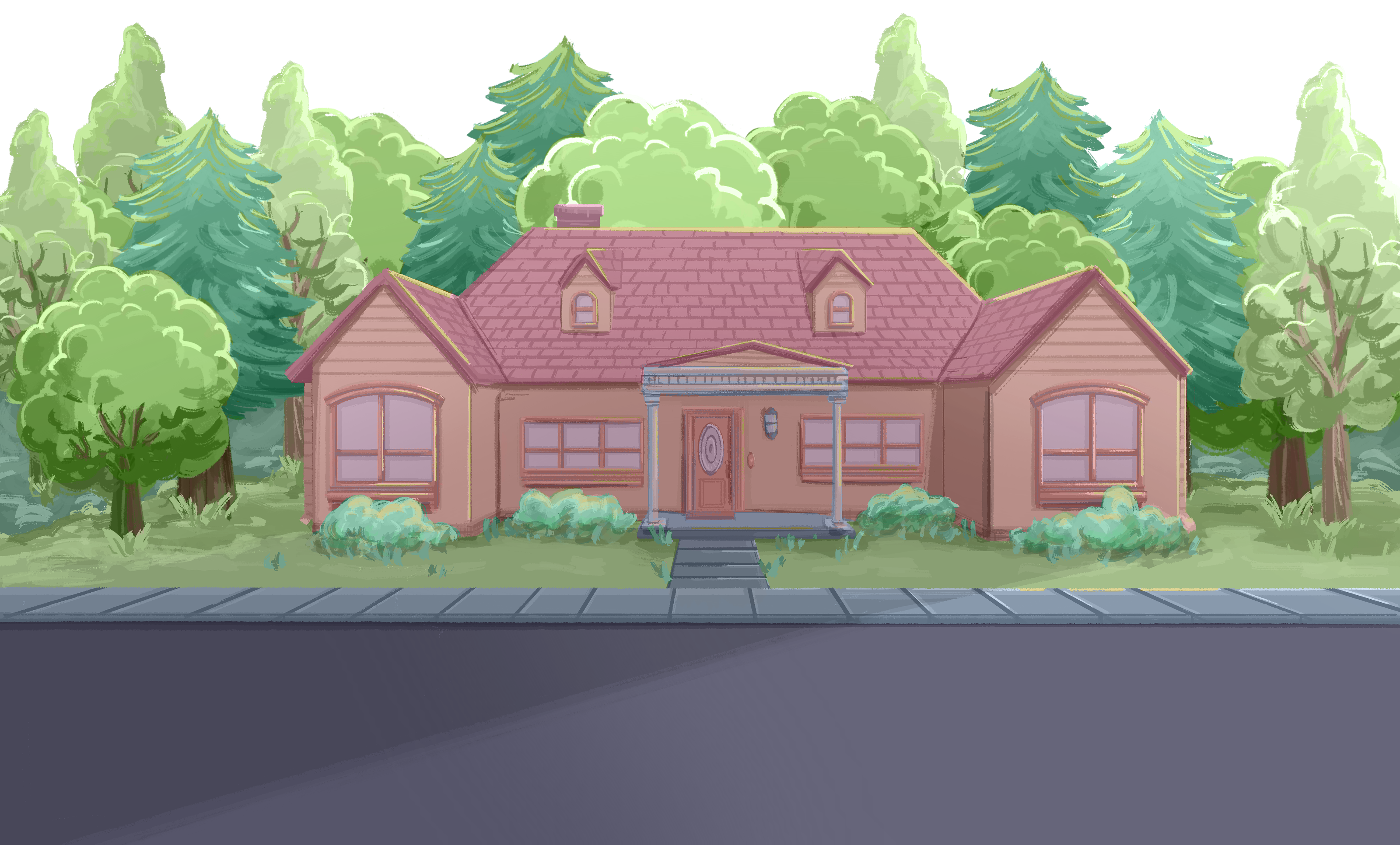 S47C Midground House and Treeline