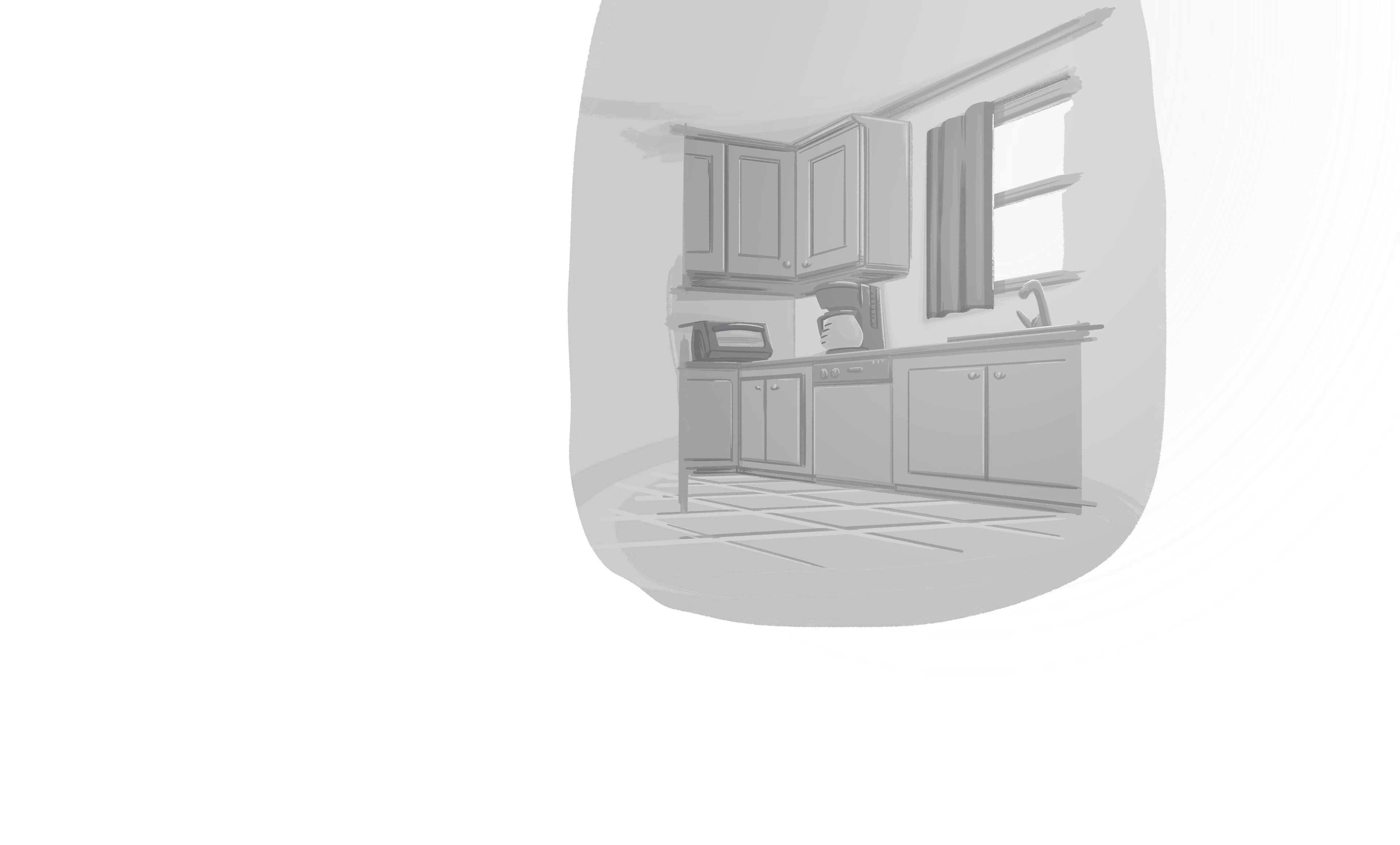 S1-3 Receding Kitchen Background