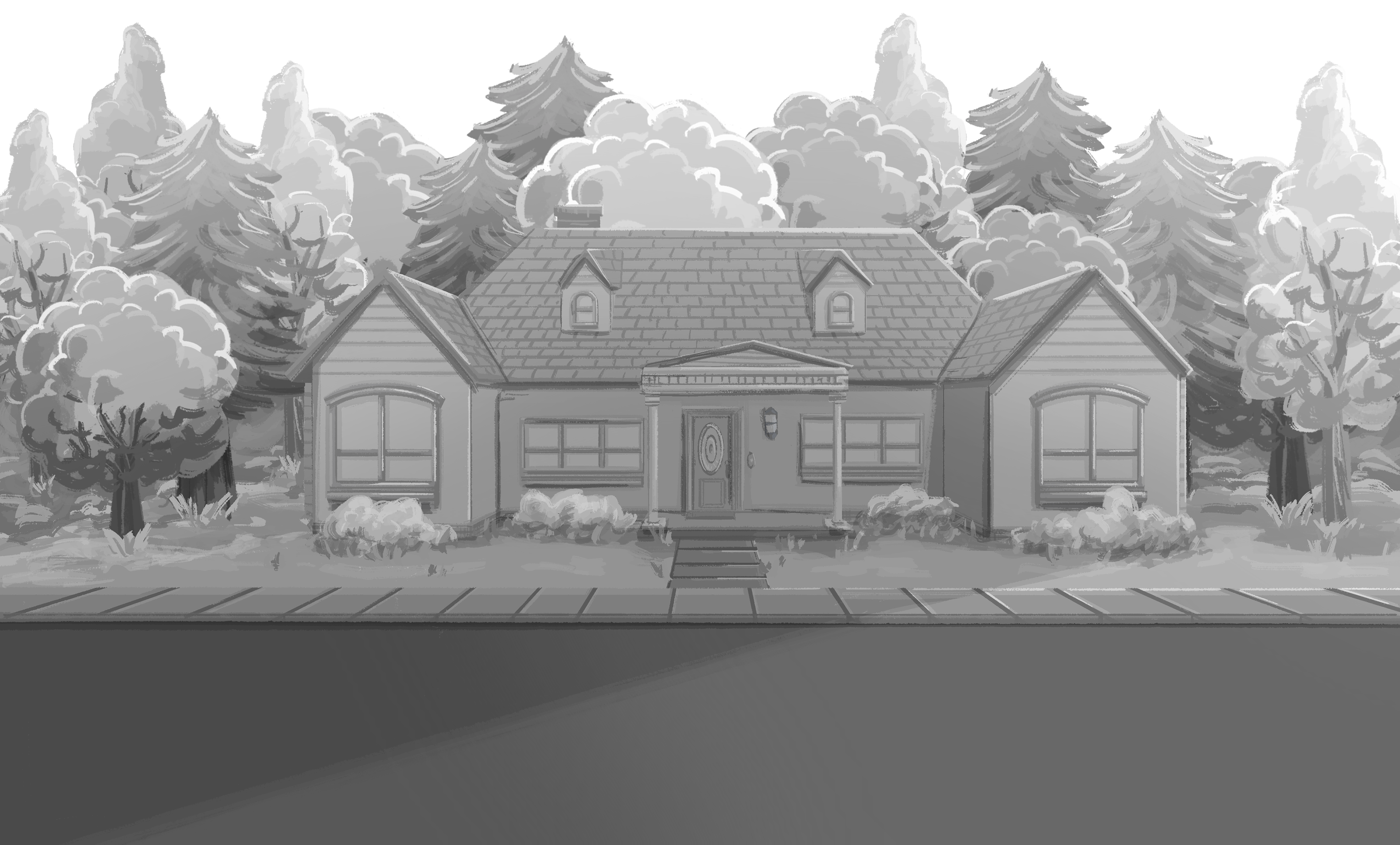 S24-47 Midground House and Treeline