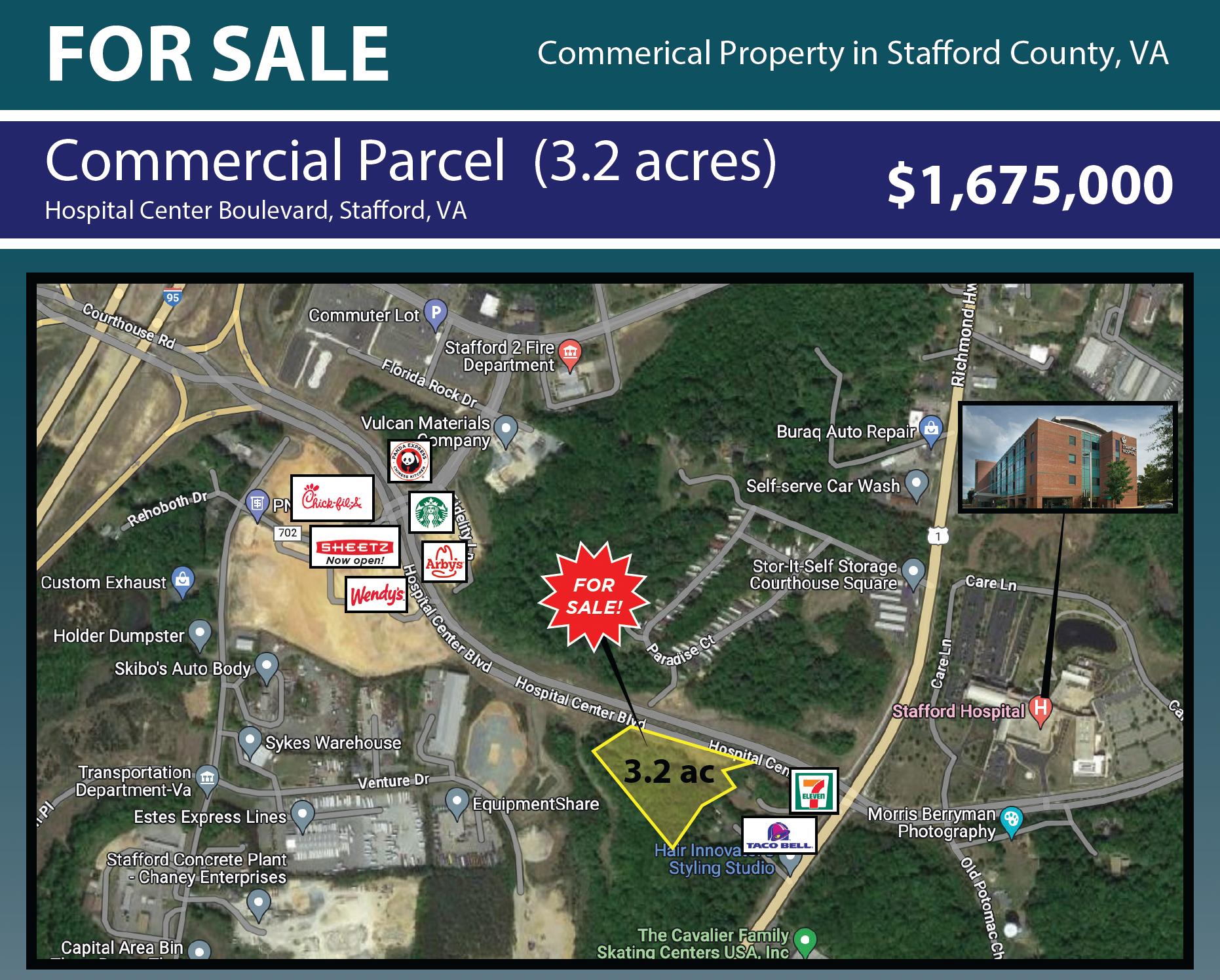 Commercial Parcel for Sale Map designed by Lauren Malik Ludwig