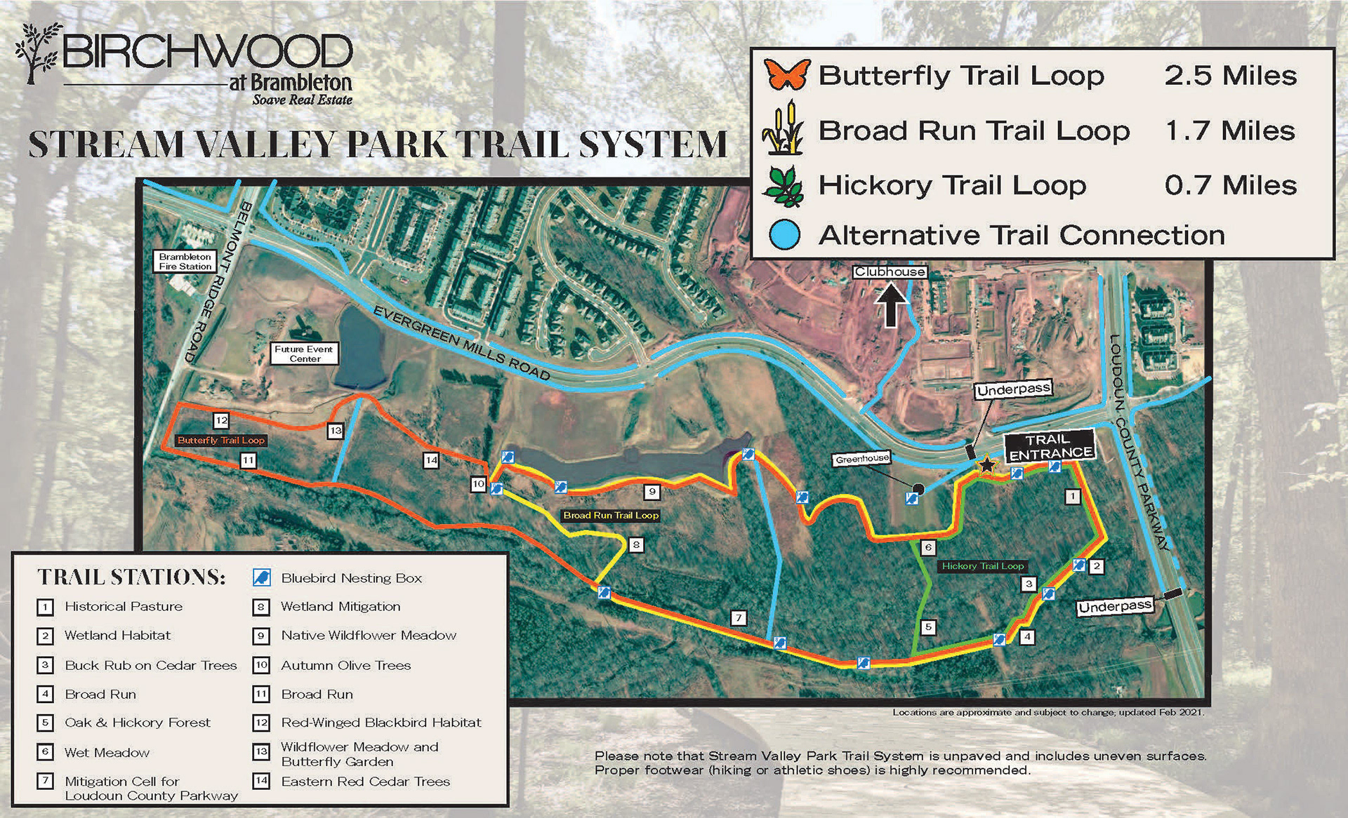Trail System Map designed by Lauren Malik Ludwig