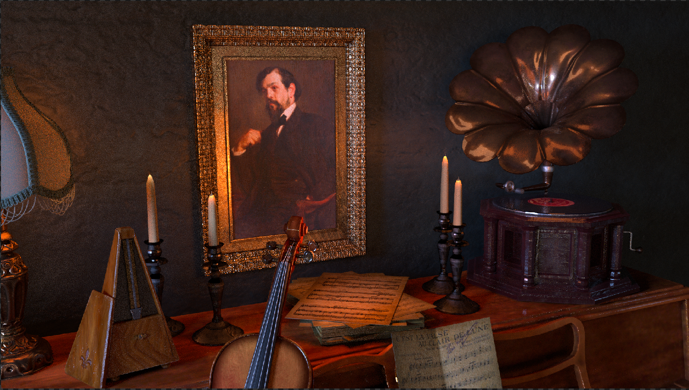 Claire de Lune Shrine Full Render - Substance Painter, Renderman 2024