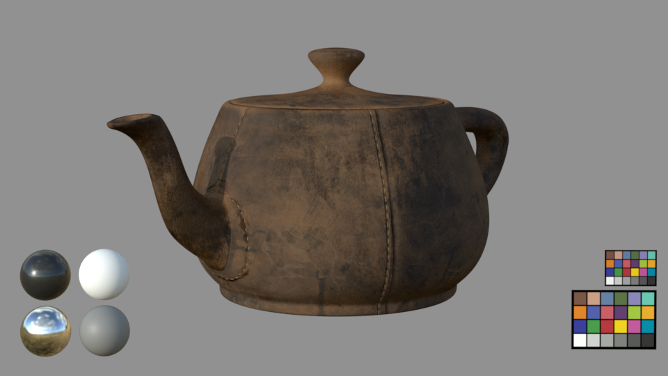 Leather Teapot - Renderman 2024