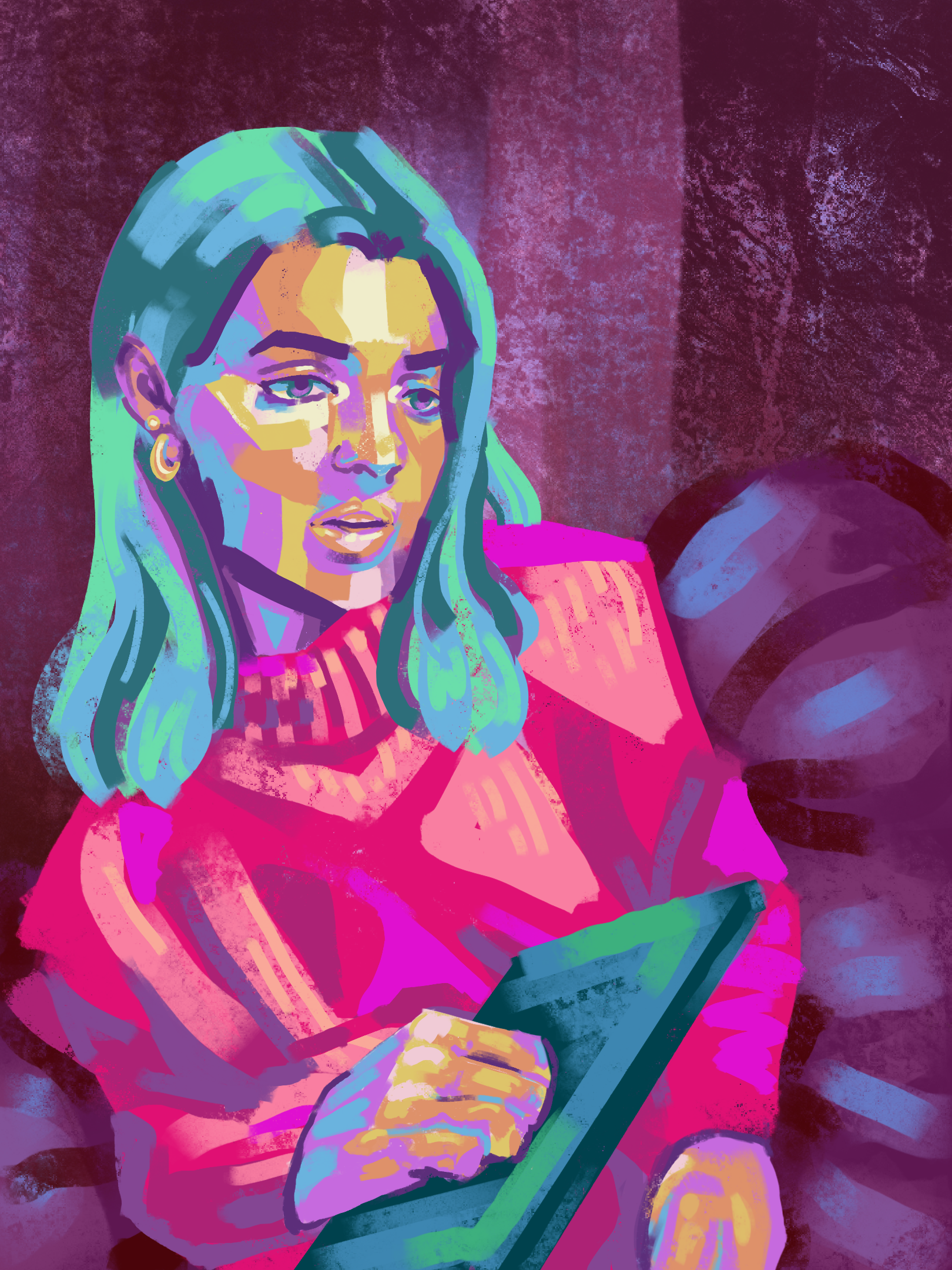 Block Blend Portrait - Procreate
