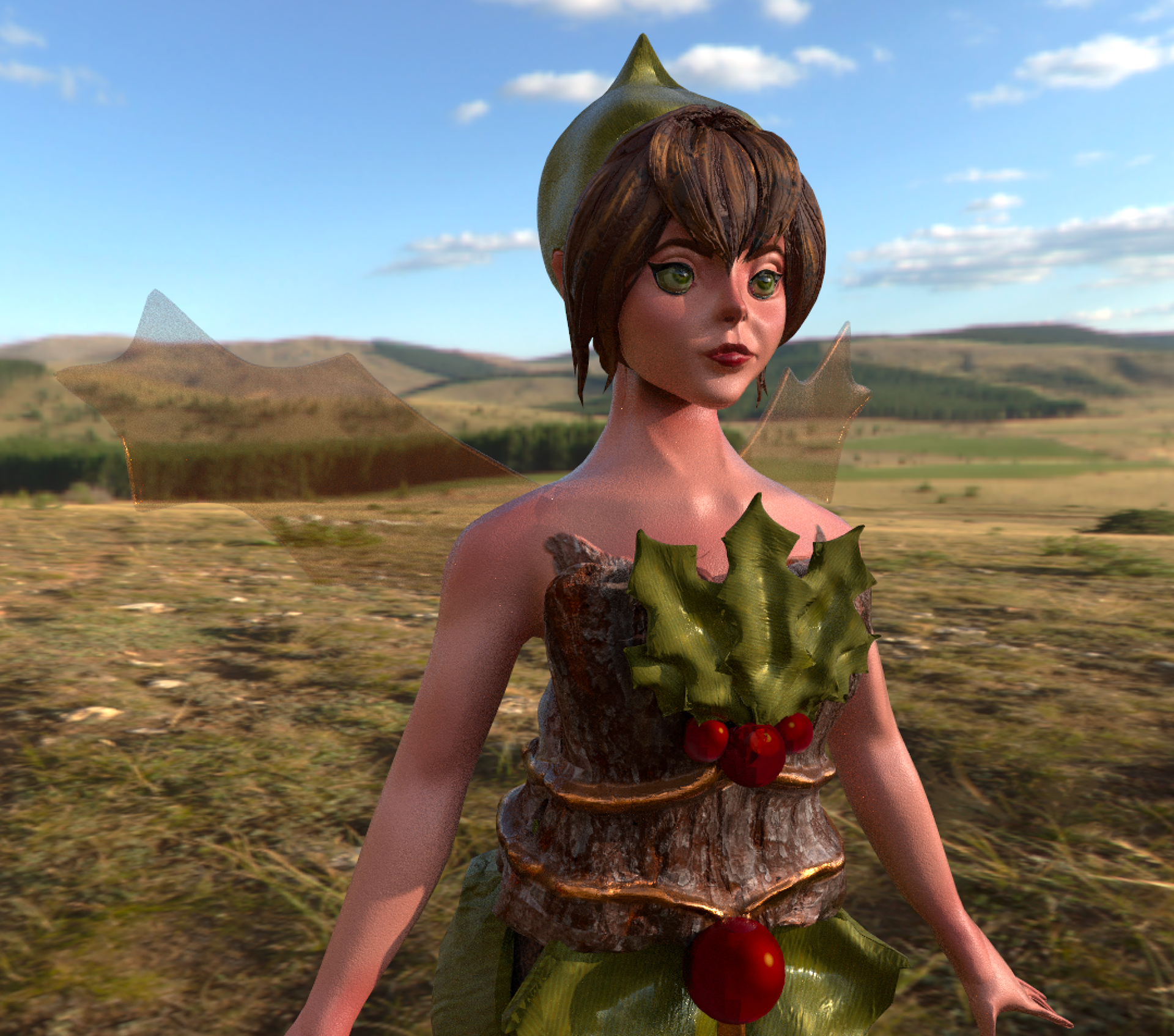 Holly Fairy Close-Up