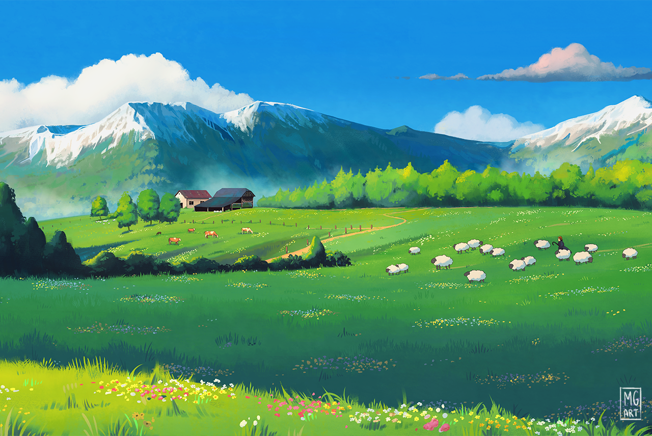 Relaxing Meadow Commission Piece