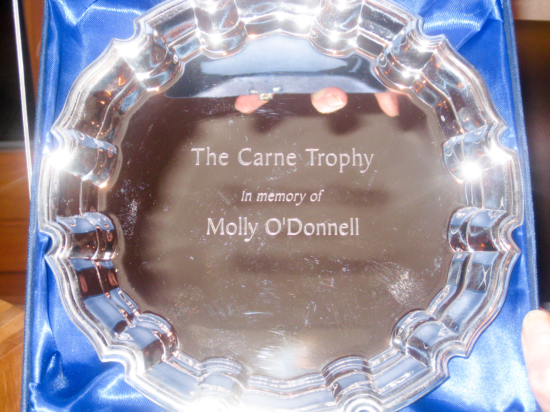 The Carne Trophy presented by Susan Connolly and Russell Burke