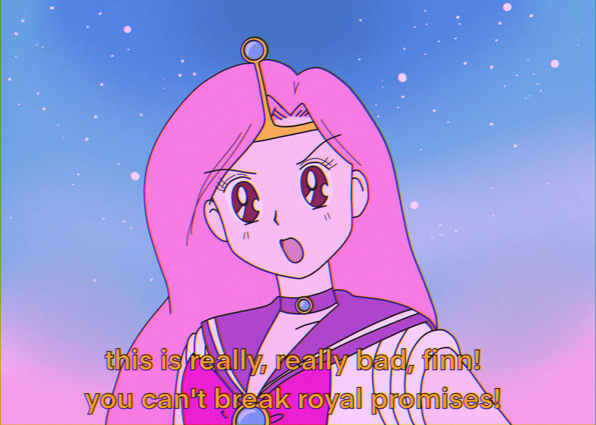 Princess bubblegum as sailor senshi 90s style