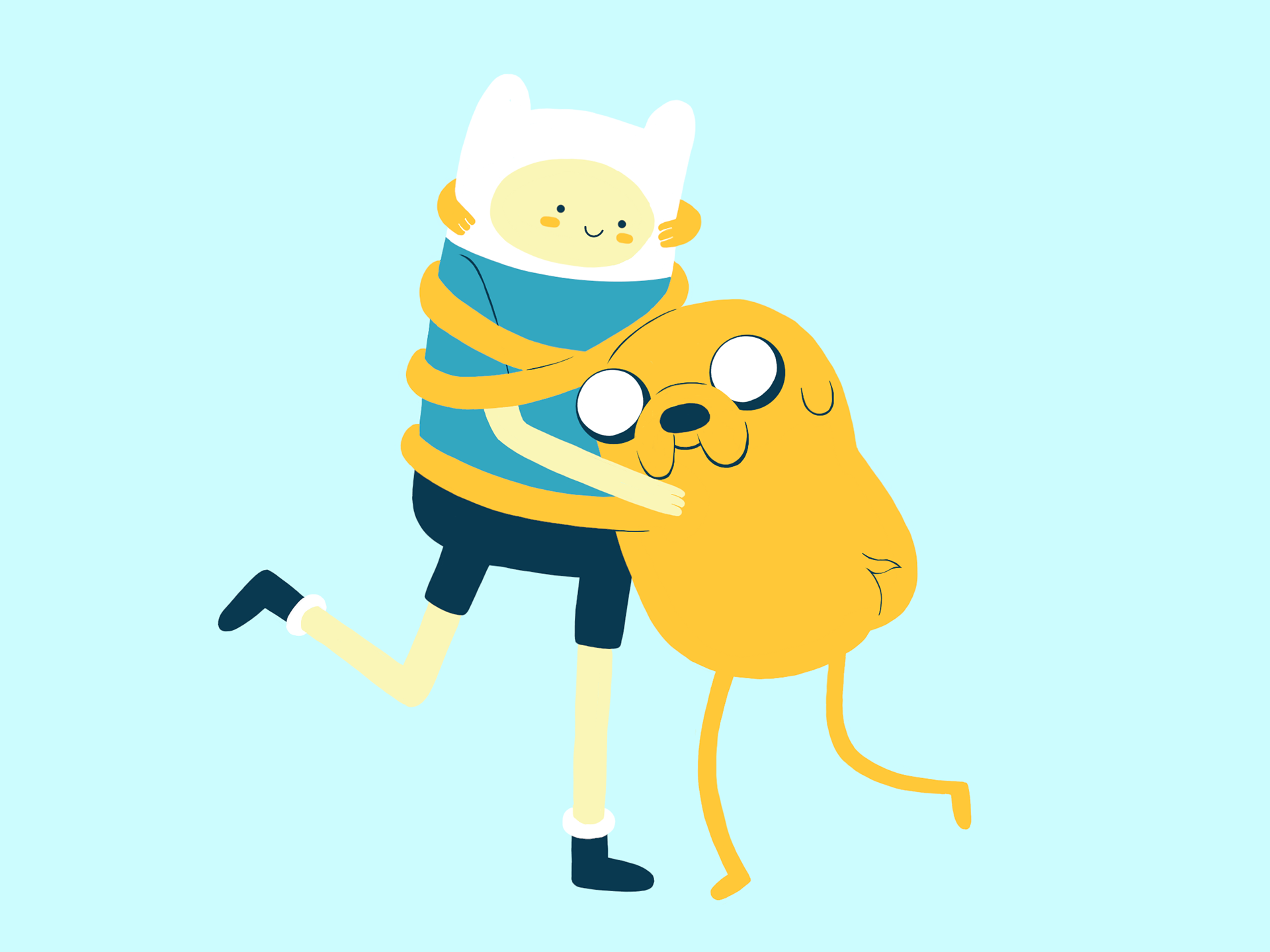 Finn & jake hug