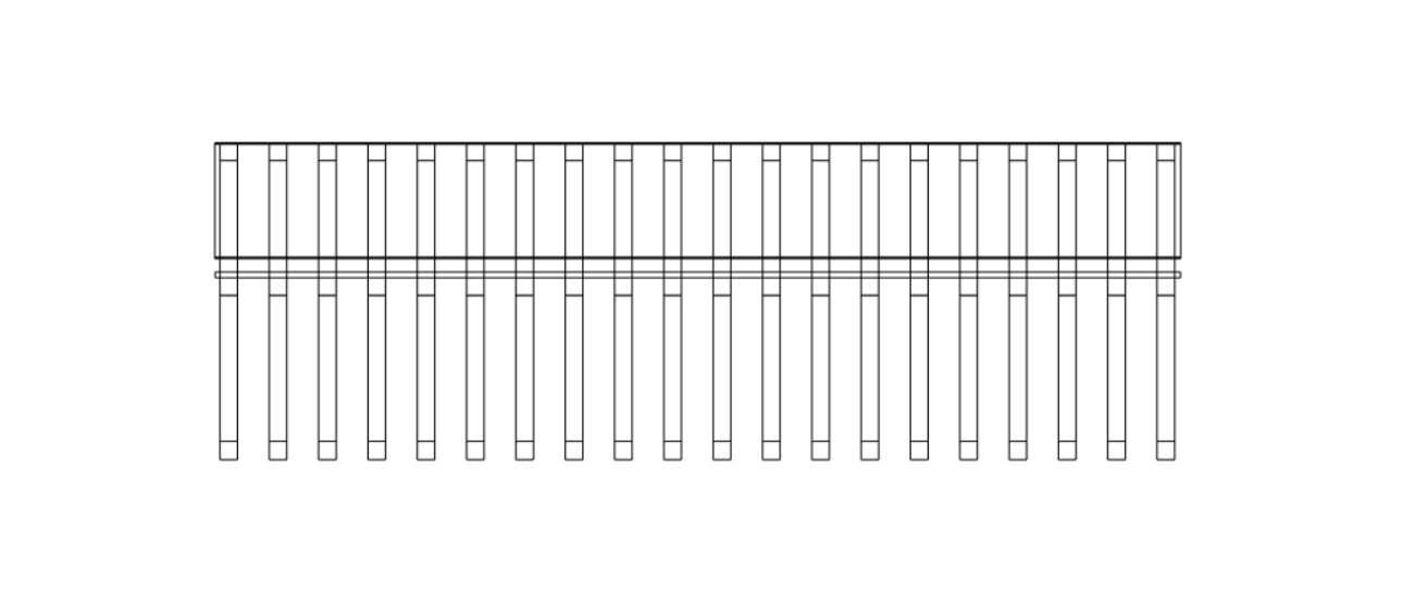 Rear wireframe view