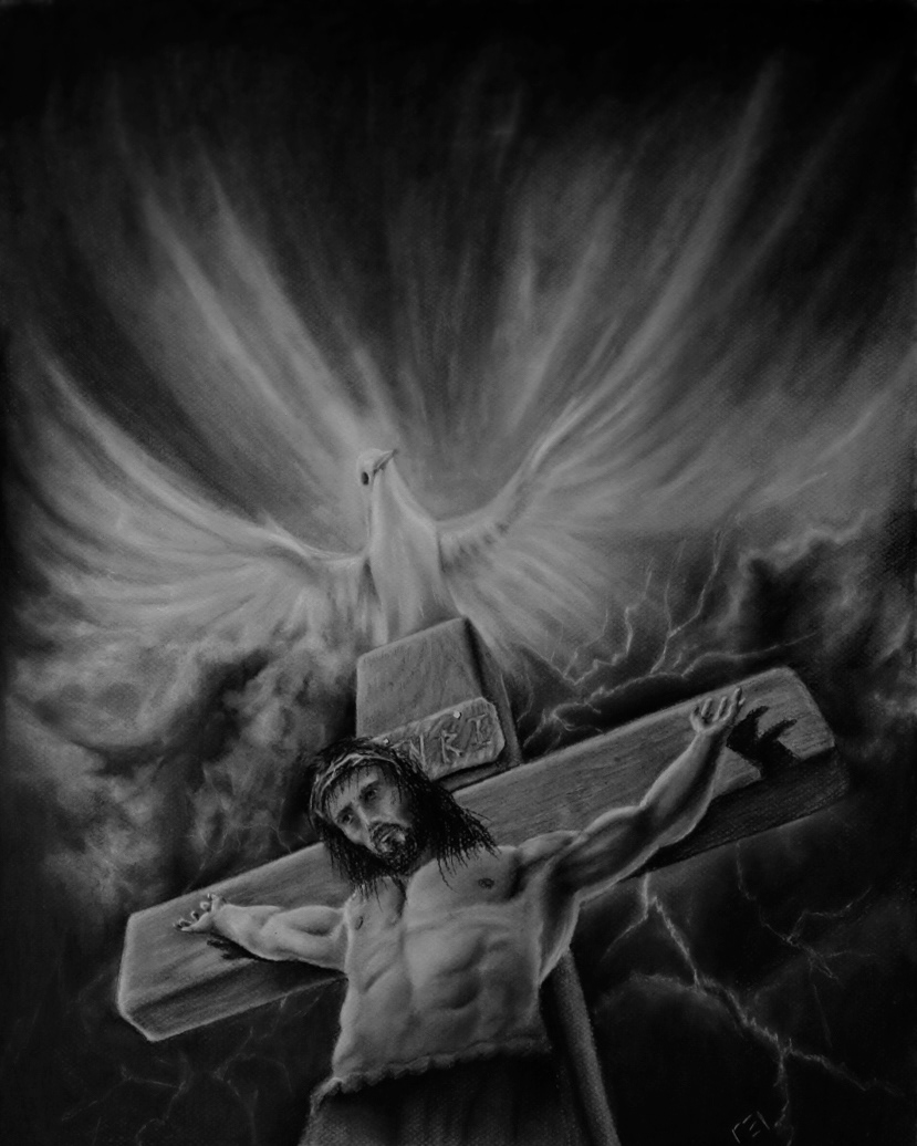 Jesus dies on the cross— 16 x20—$1200.00