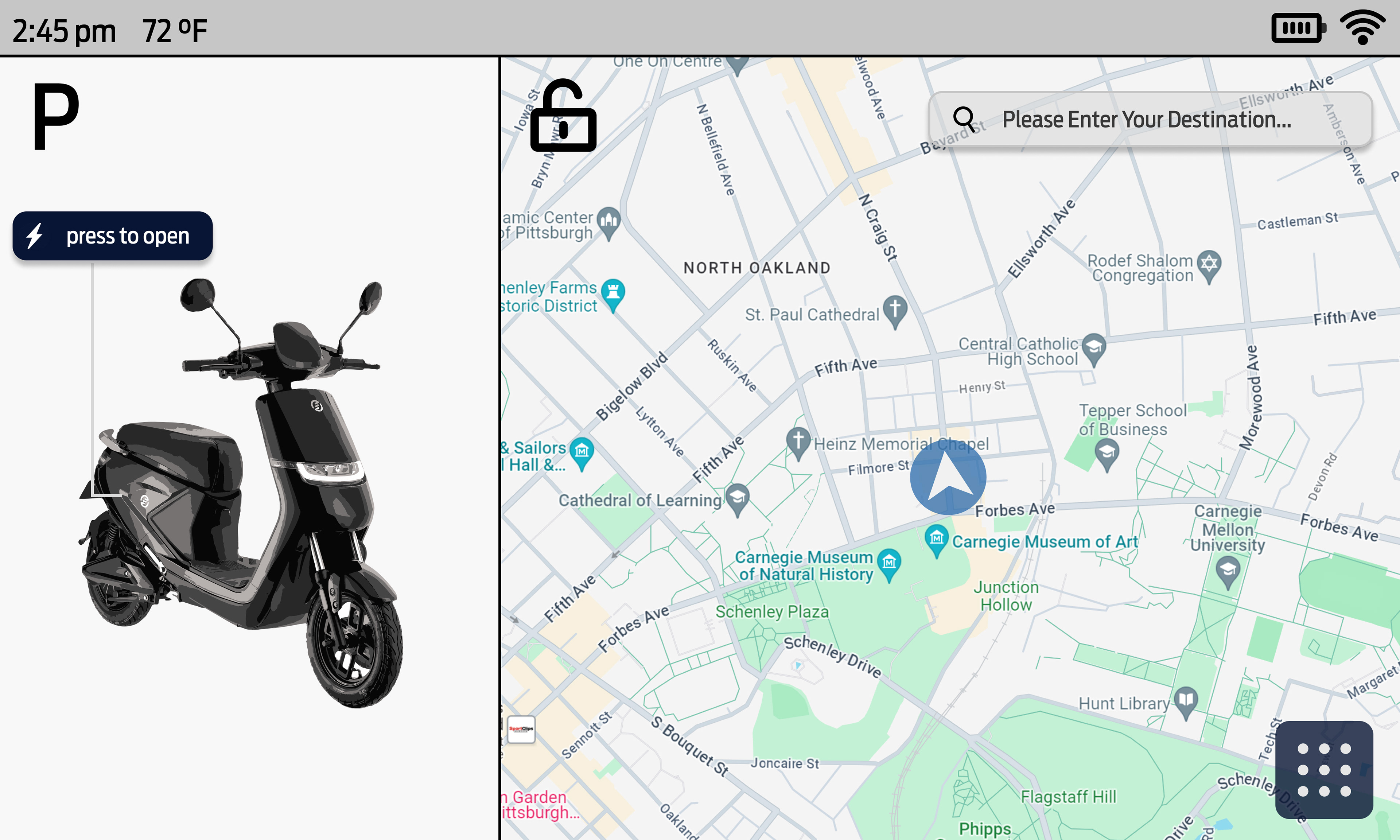 Unlocked Moped