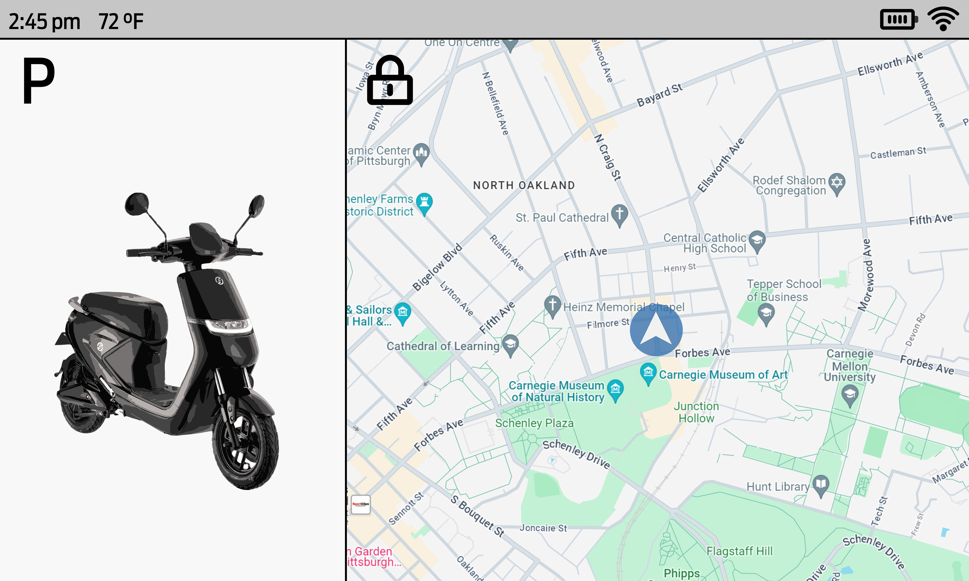 Locked Moped