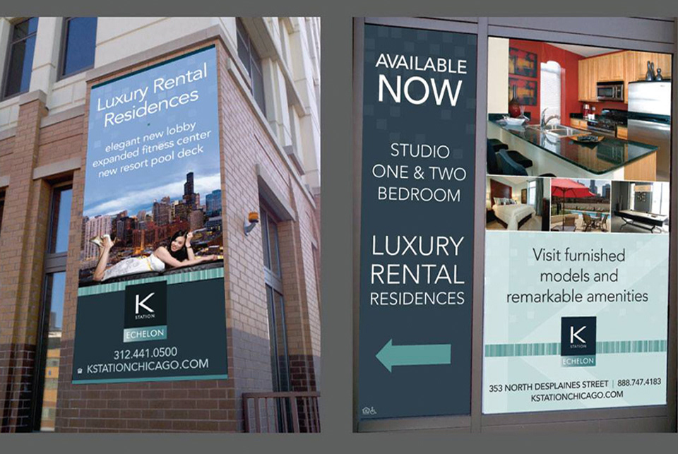 k station rental residences  |  chicago  |  banner, windows