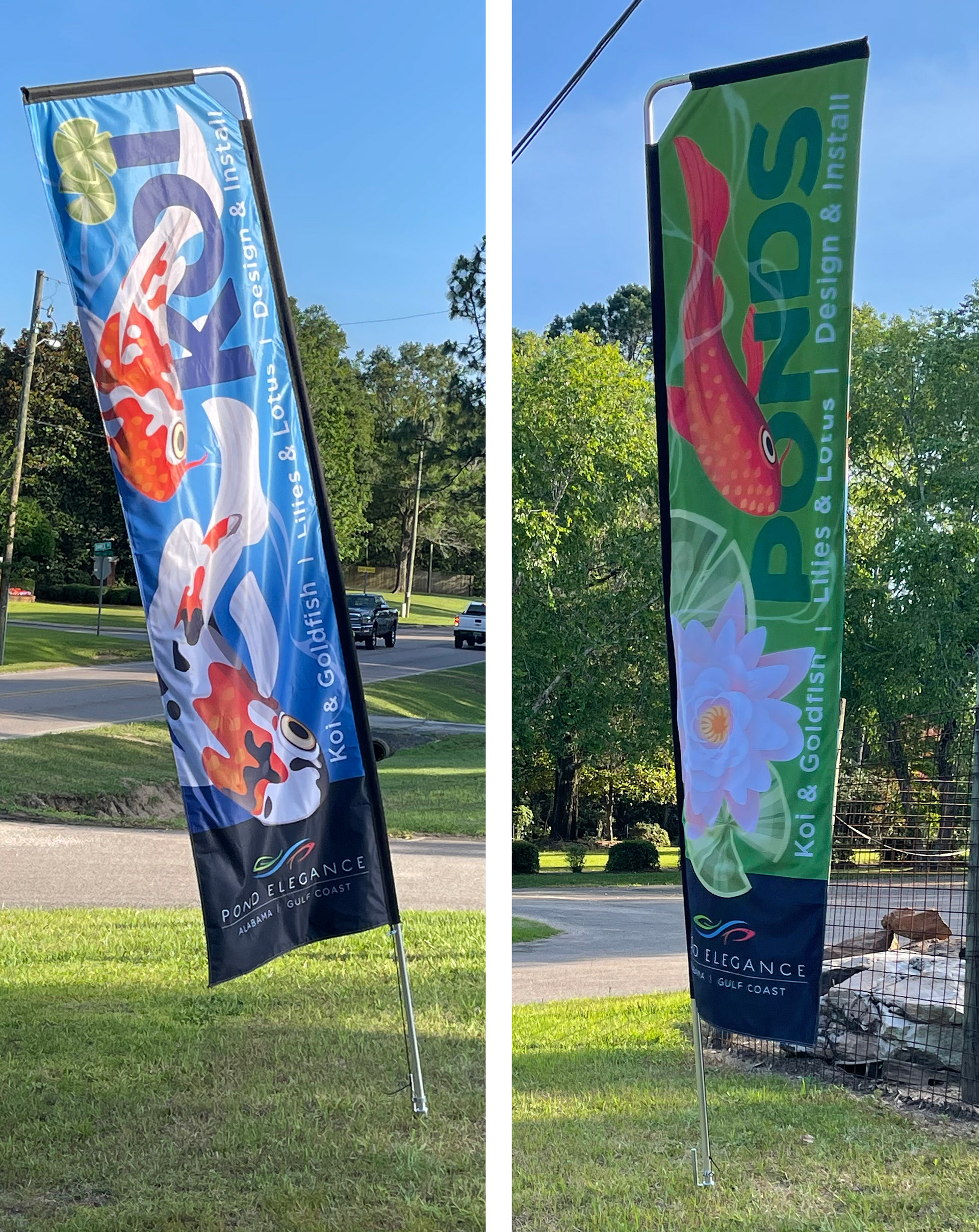 pond elegance  |  alabama  |  flags