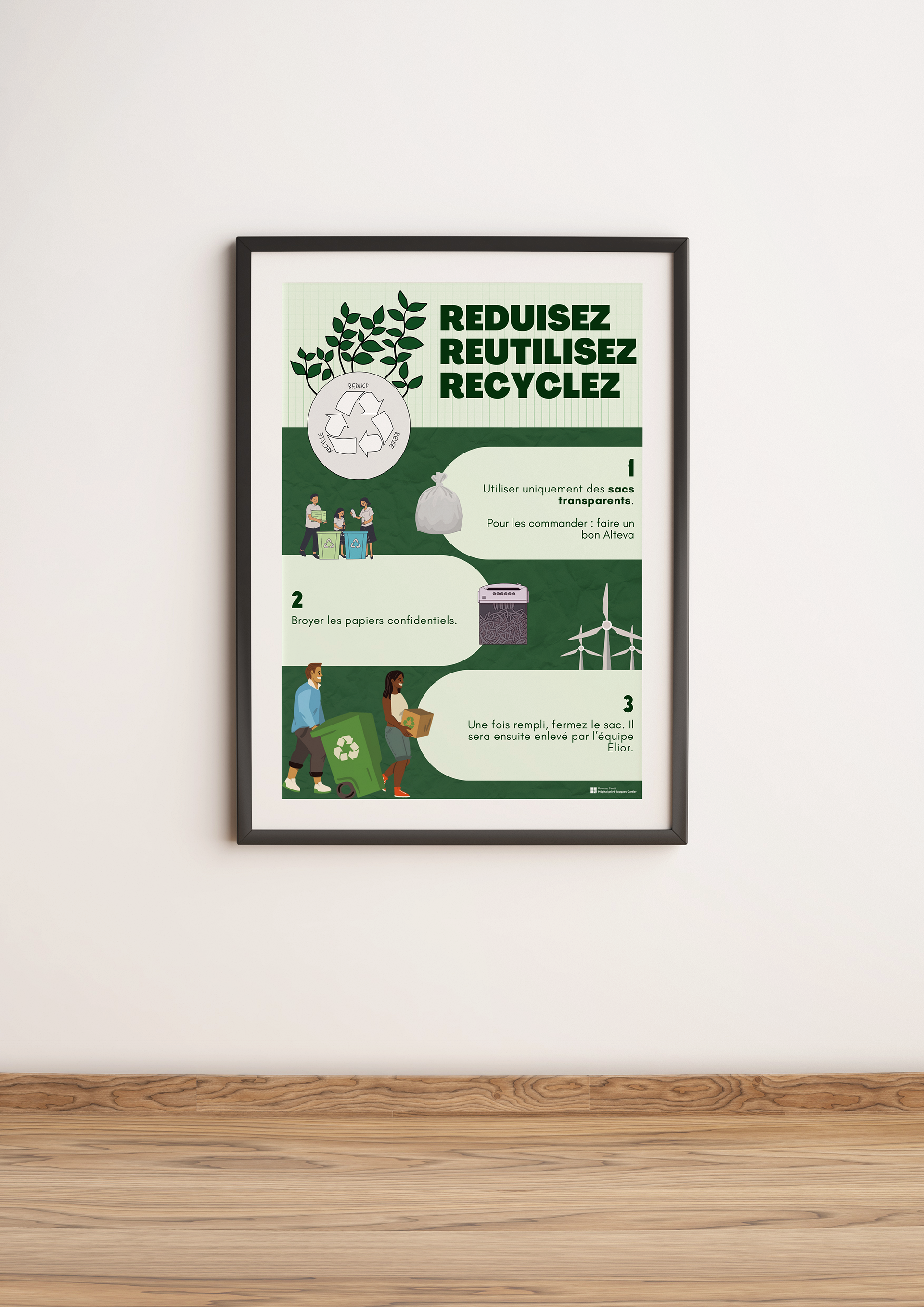 Affichage pour le tri des déchets