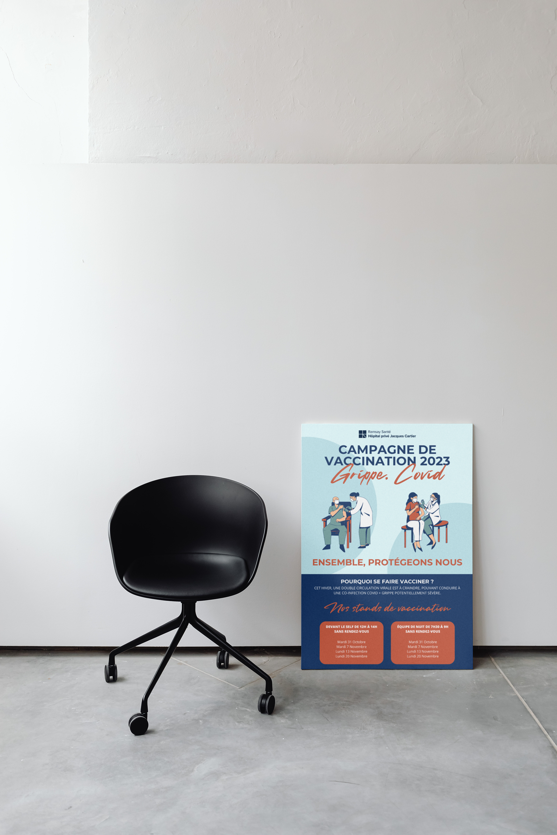 Affichage pour la campagne de vaccination 2023