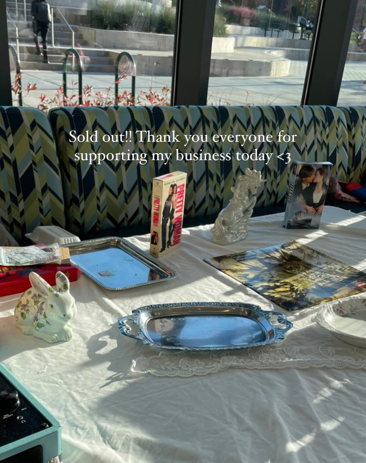 Sould out booth at Mason Handmade Marketplace
