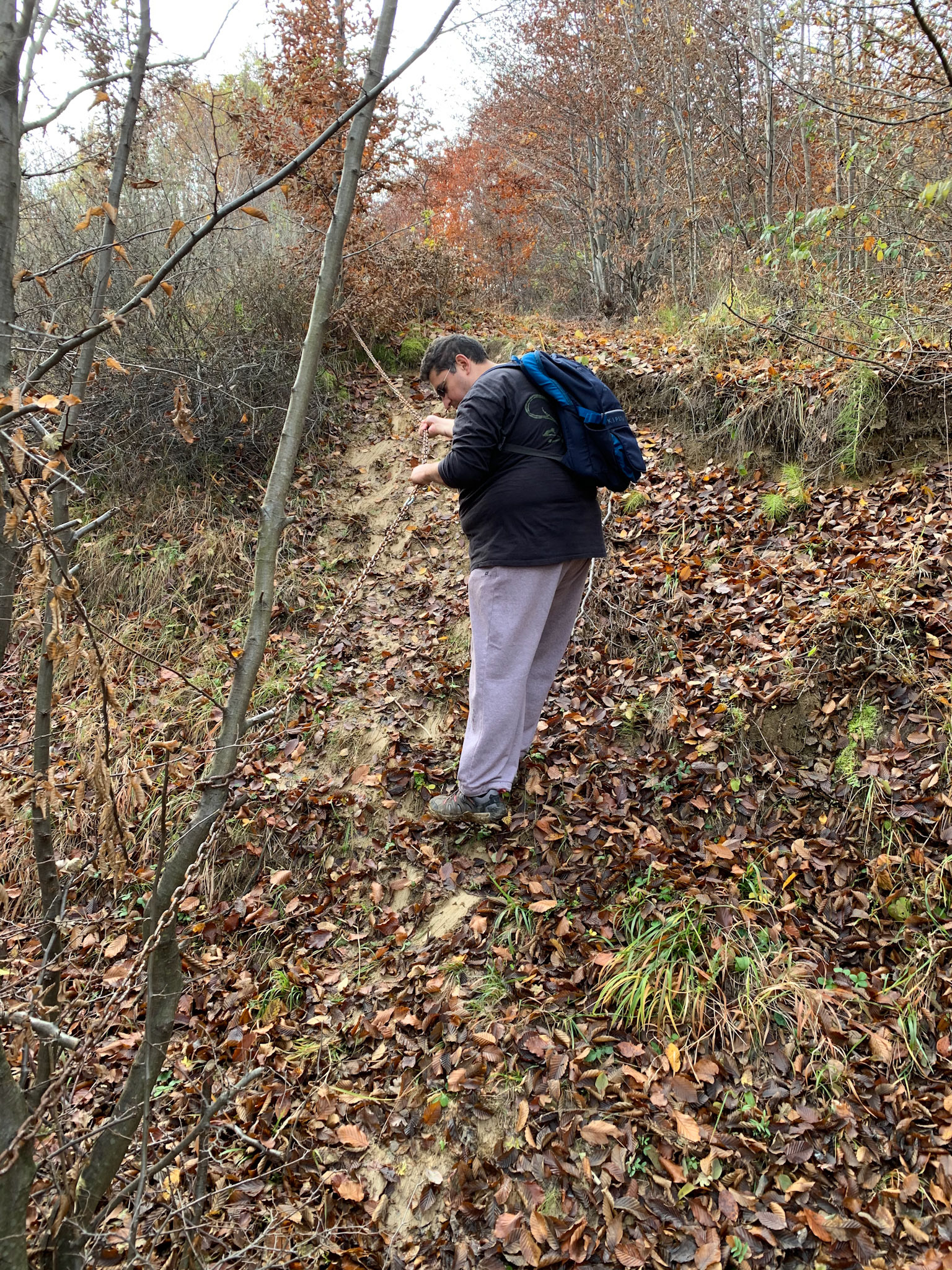 Any time you see a chain next to a path.., know that it's a lot steeper than it looks!