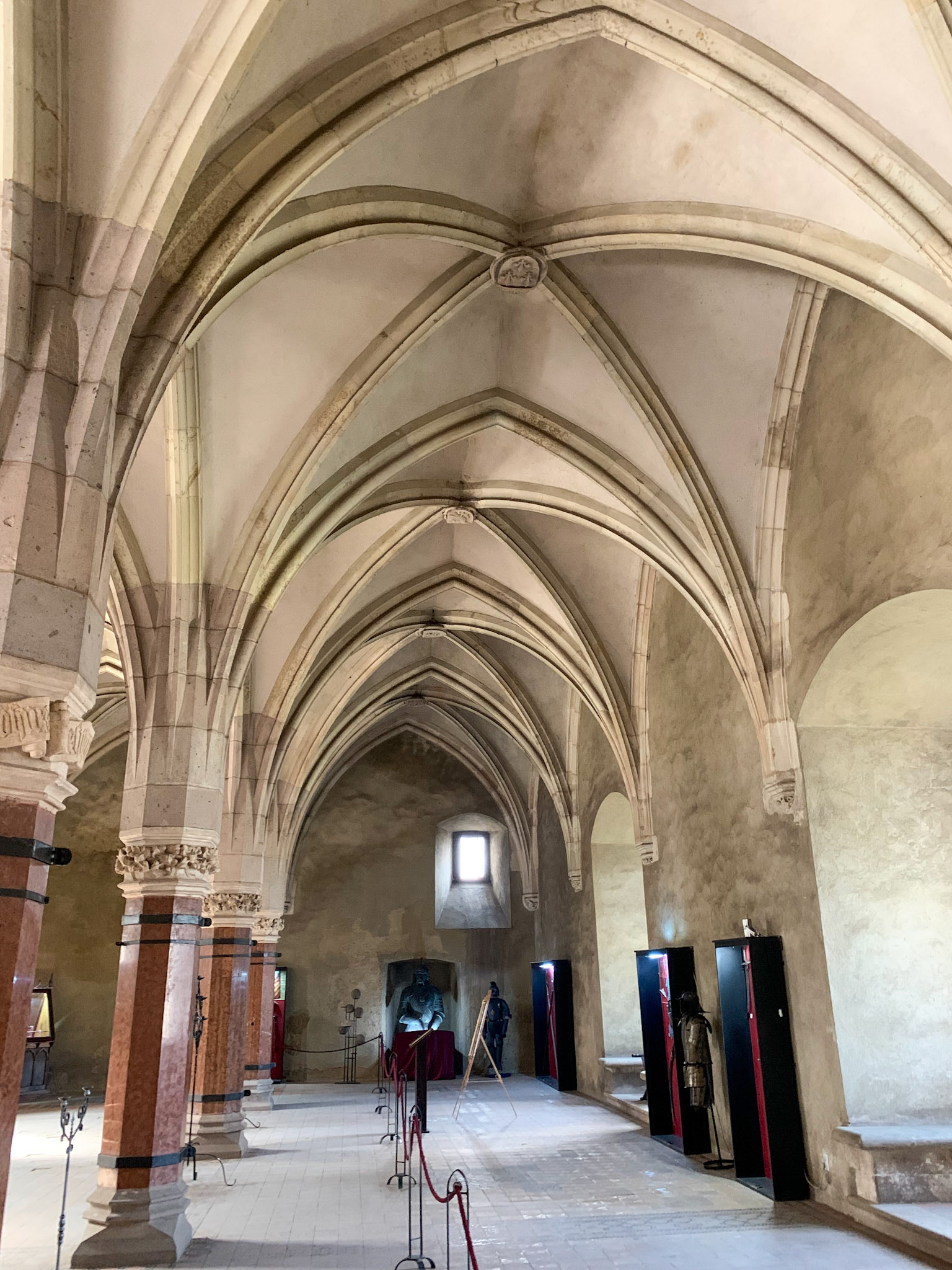 Notice the arches which support the load of the building.