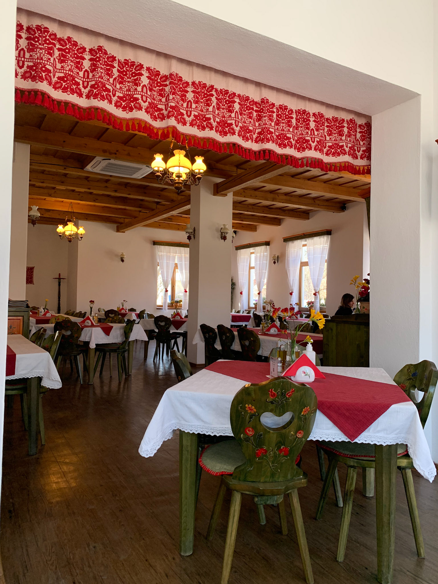 Rimetea has a Hungarian presence and there's this nice restaurant which serves Hungarian cuisine.